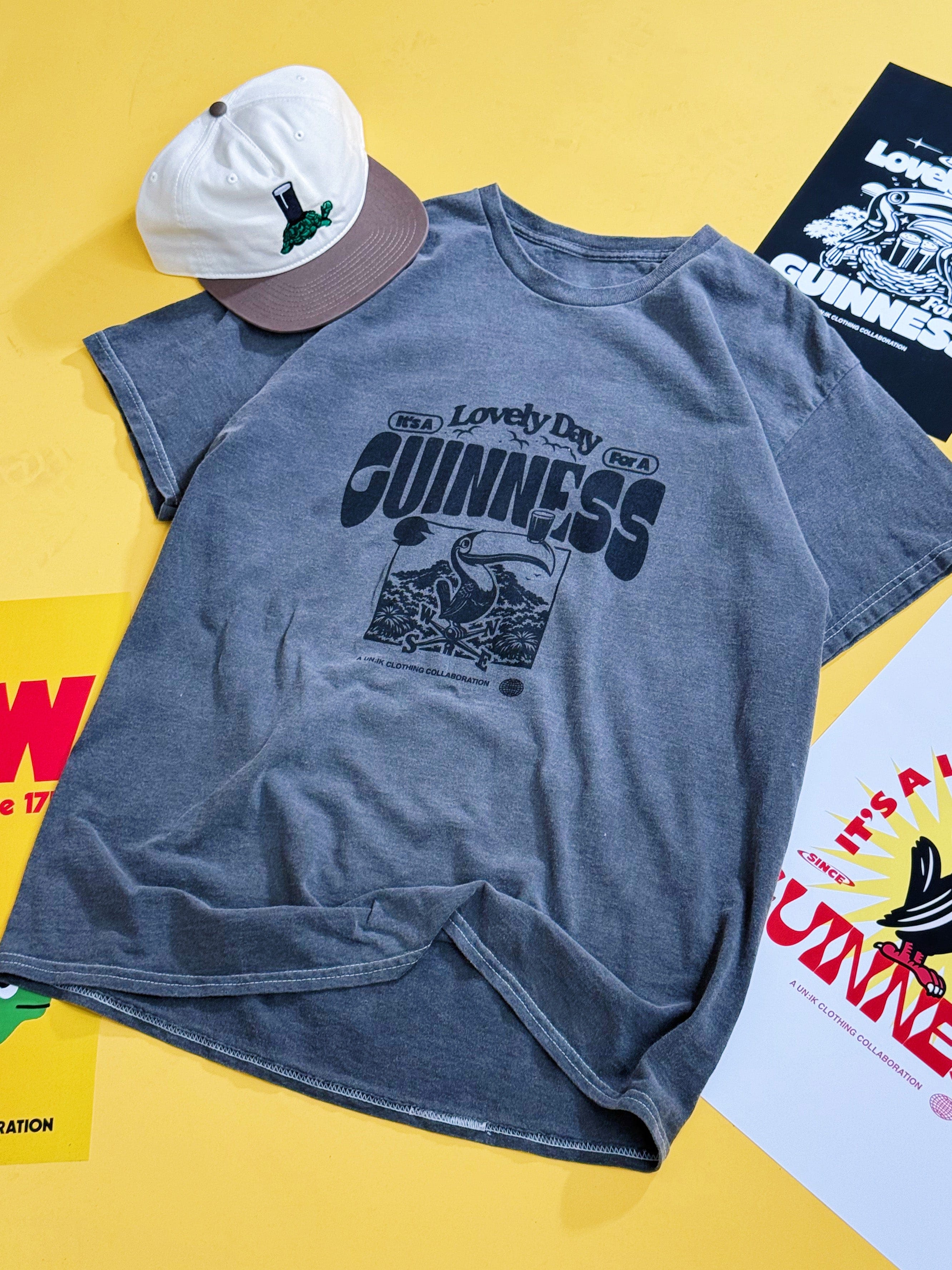 Guinness x UN:IK 'Locations' Vintage Washed Tee - Black
