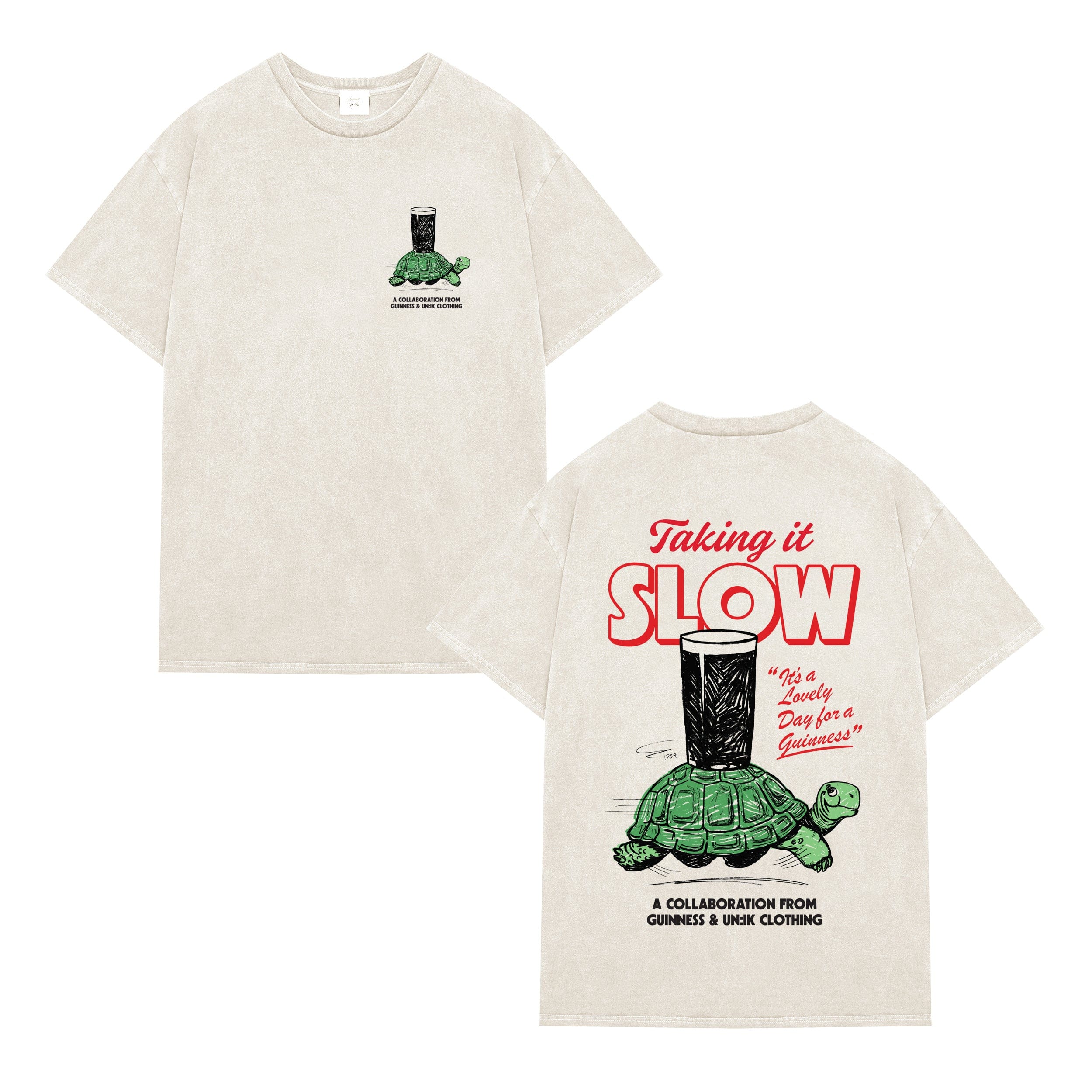 Guinness x UN:IK 'Tortoise' Vintage Washed Tee - Sand
