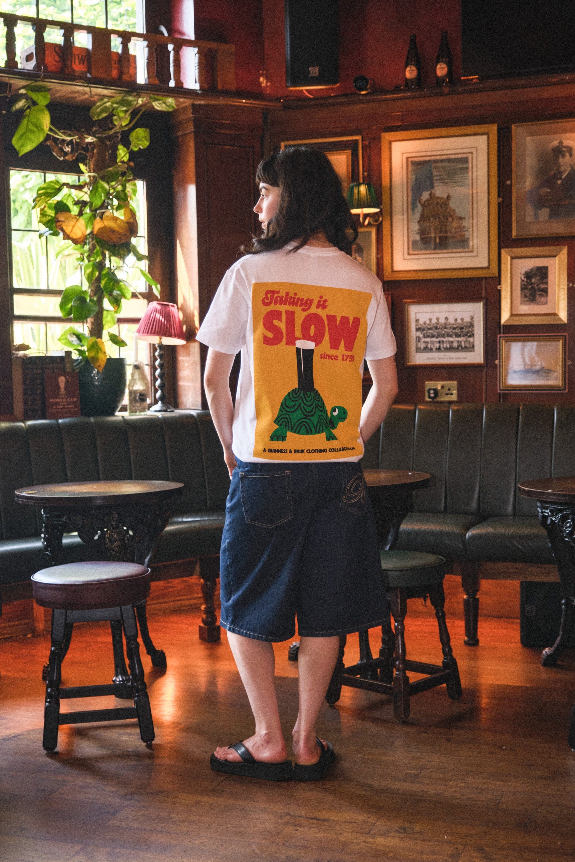 Guinness x UN:IK 'Retro Tortoise Poster' Tee - White