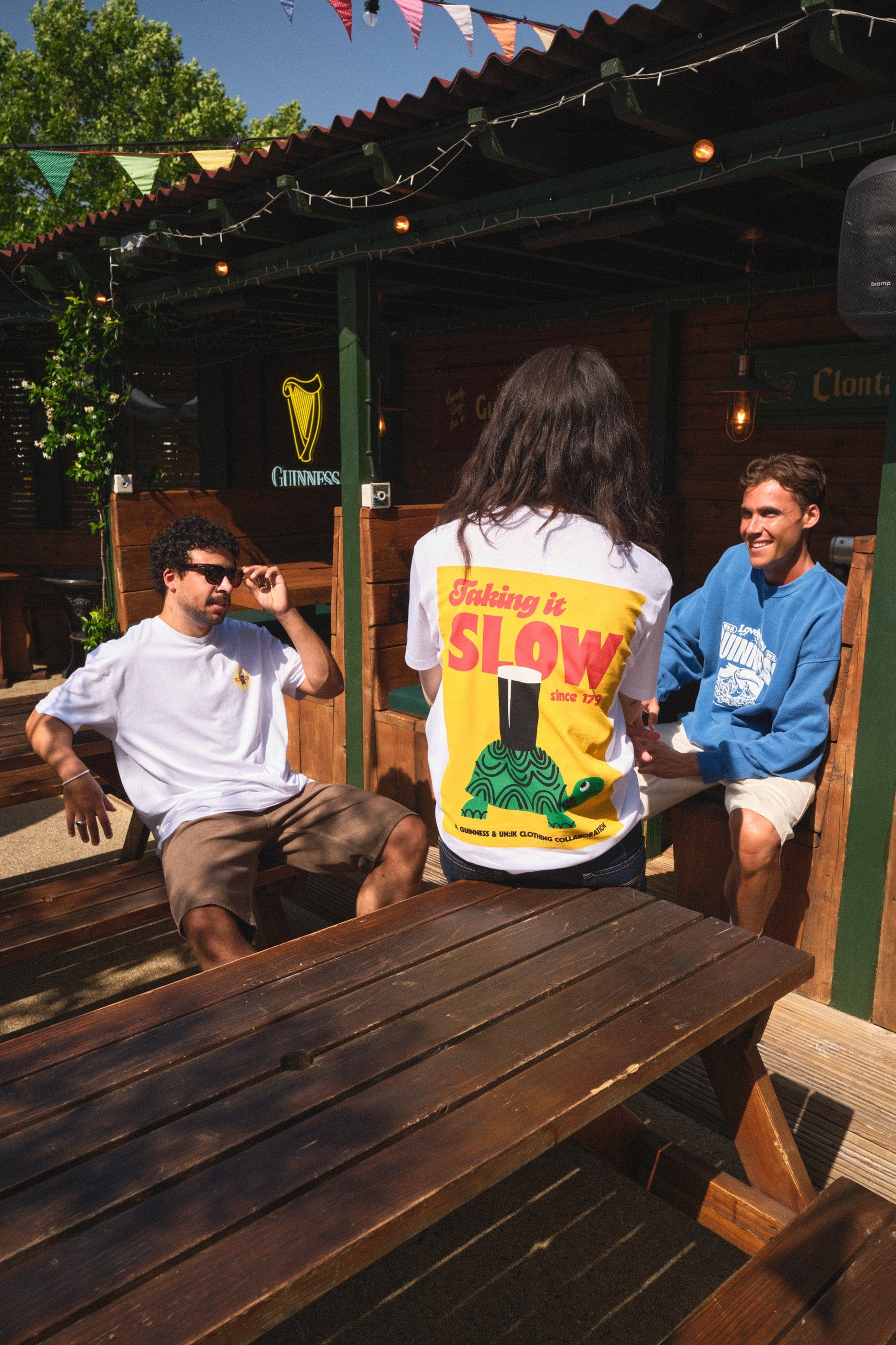 Guinness x UN:IK 'Retro Tortoise Poster' Tee - White