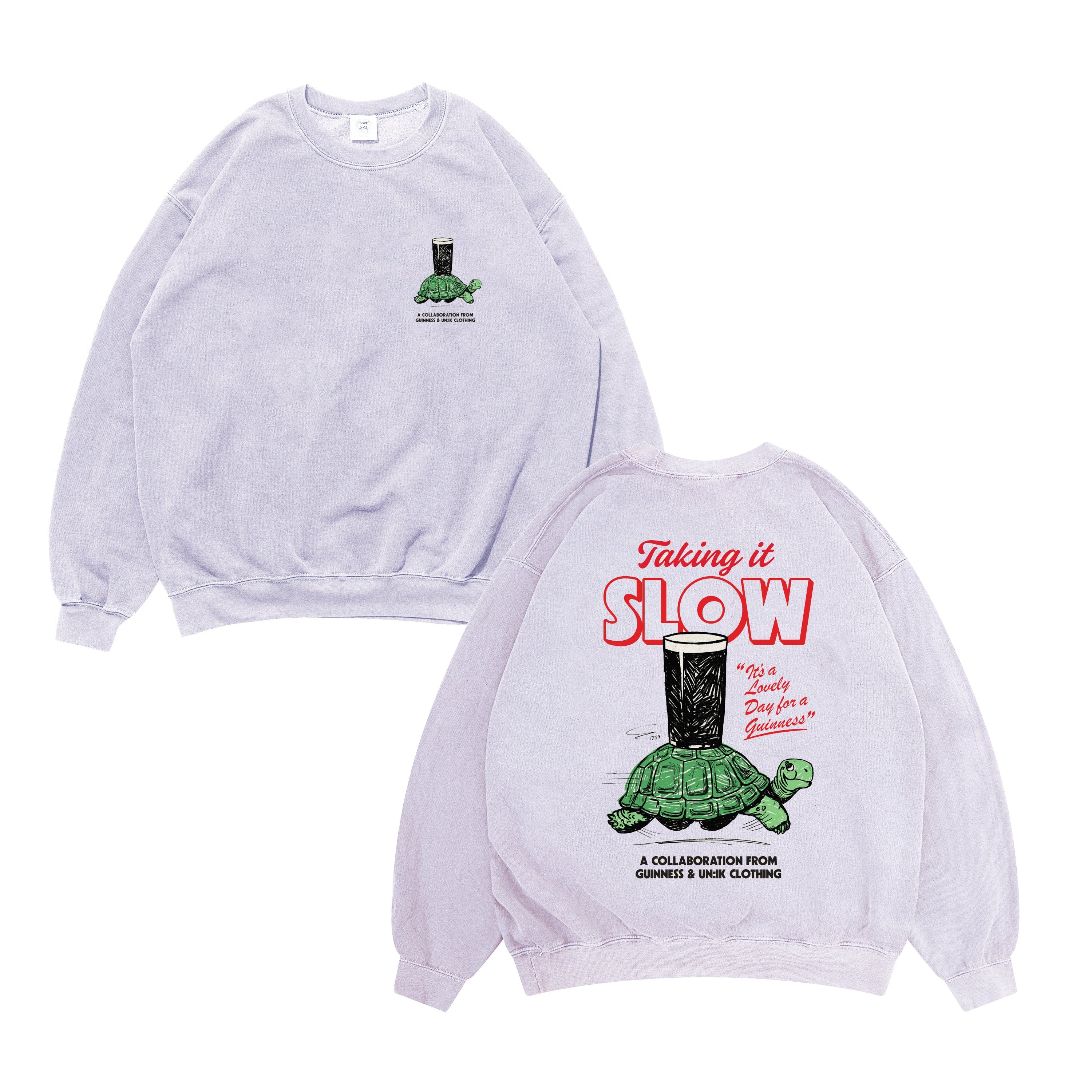 Guinness x UN:IK 'Tortoise' Vintage Washed Sweater - Lilac