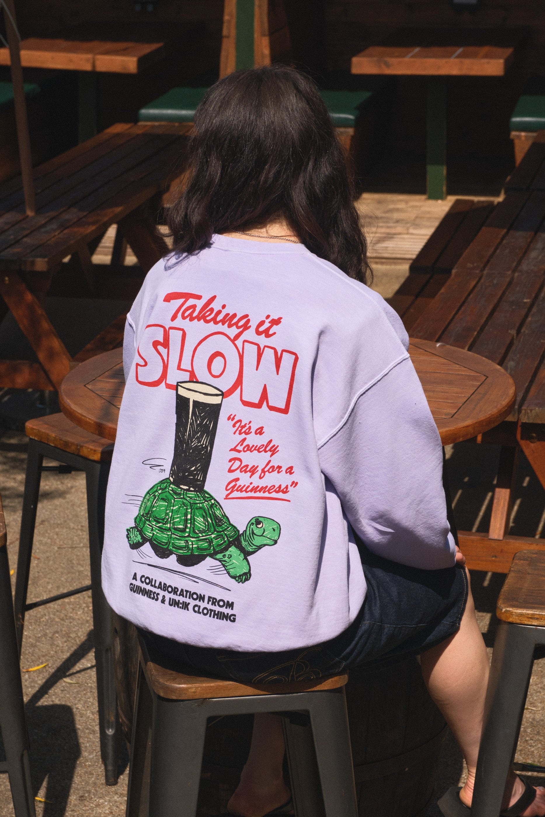 Guinness x UN:IK 'Tortoise' Vintage Washed Sweater - Lilac