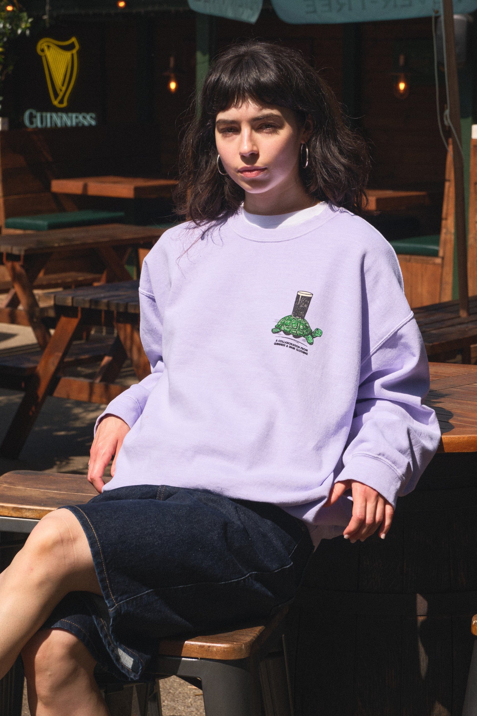 Guinness x UN:IK 'Tortoise' Vintage Washed Sweater - Lilac