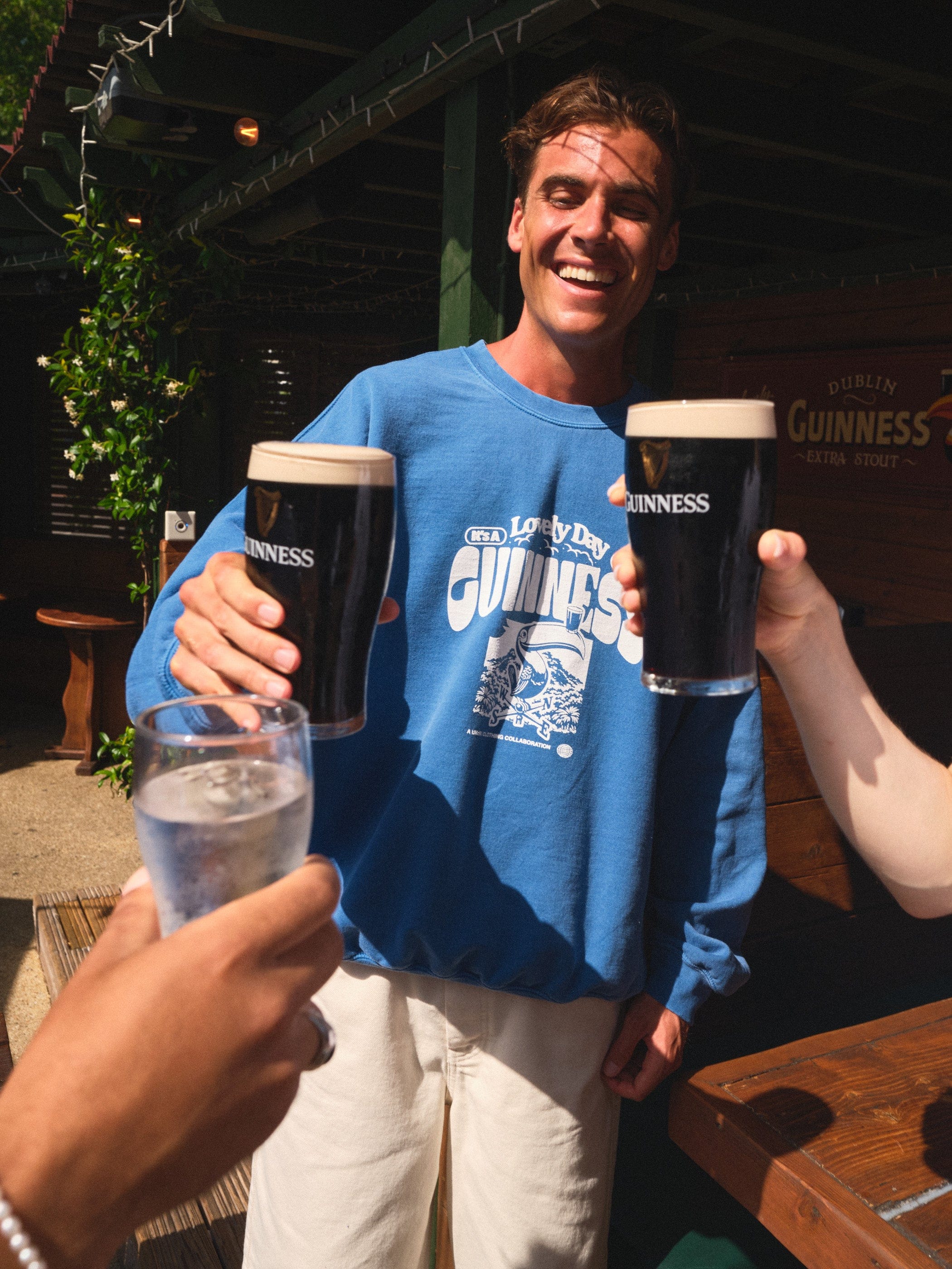 Guinness x UN:IK 'Locations' Vintage Washed Sweater - Blue