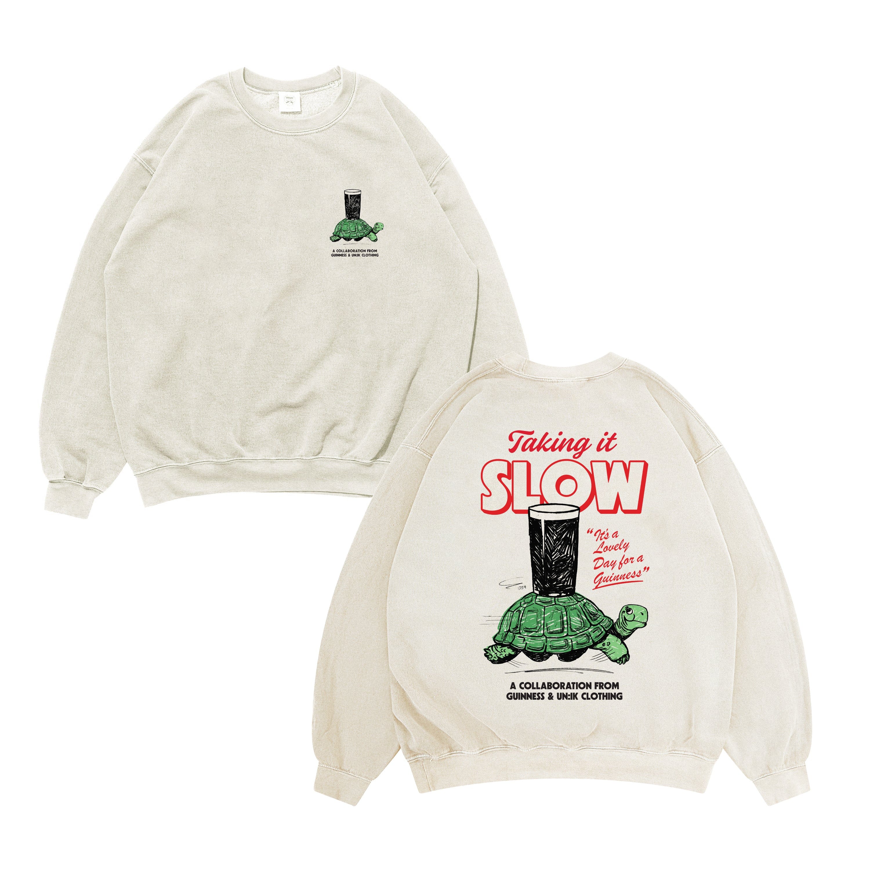 Guinness x UN:IK 'Tortoise' Vintage Washed Sweater - Sand