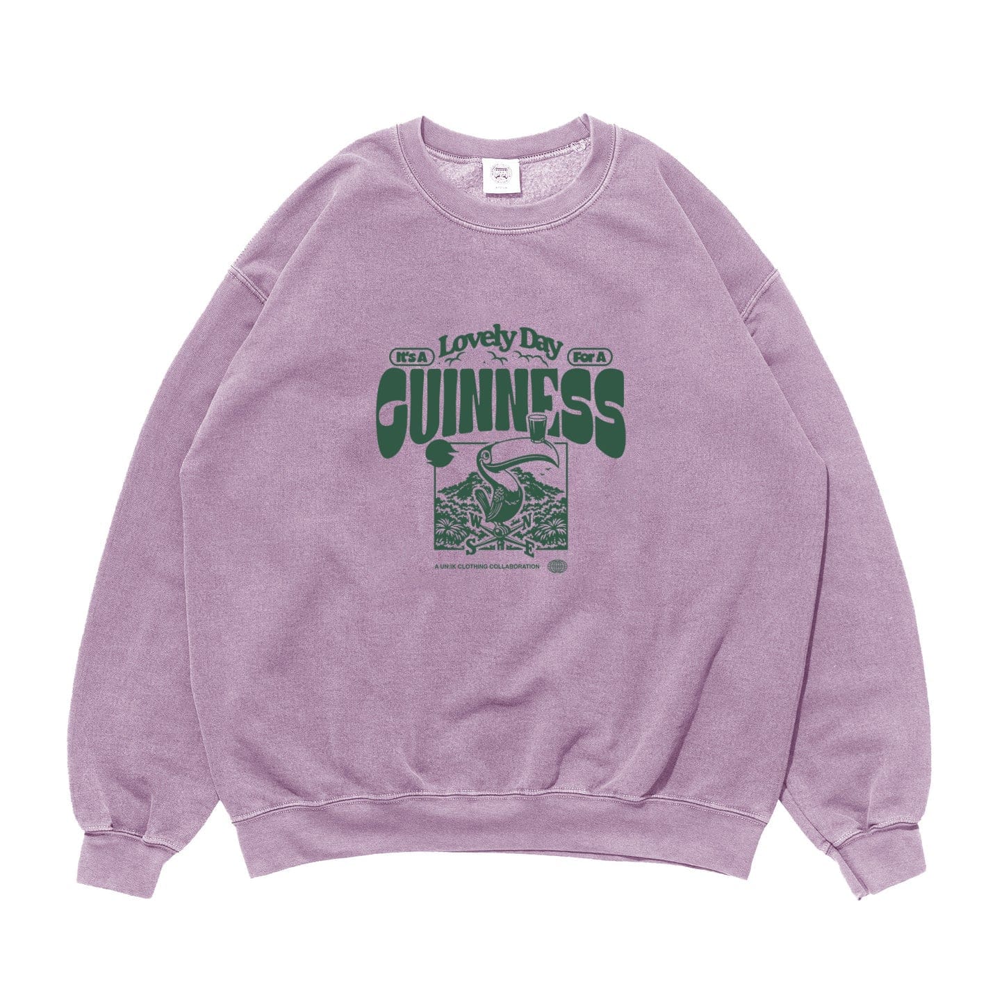 Guinness x UN:IK 'Locations' Vintage Washed Sweater - Mauve