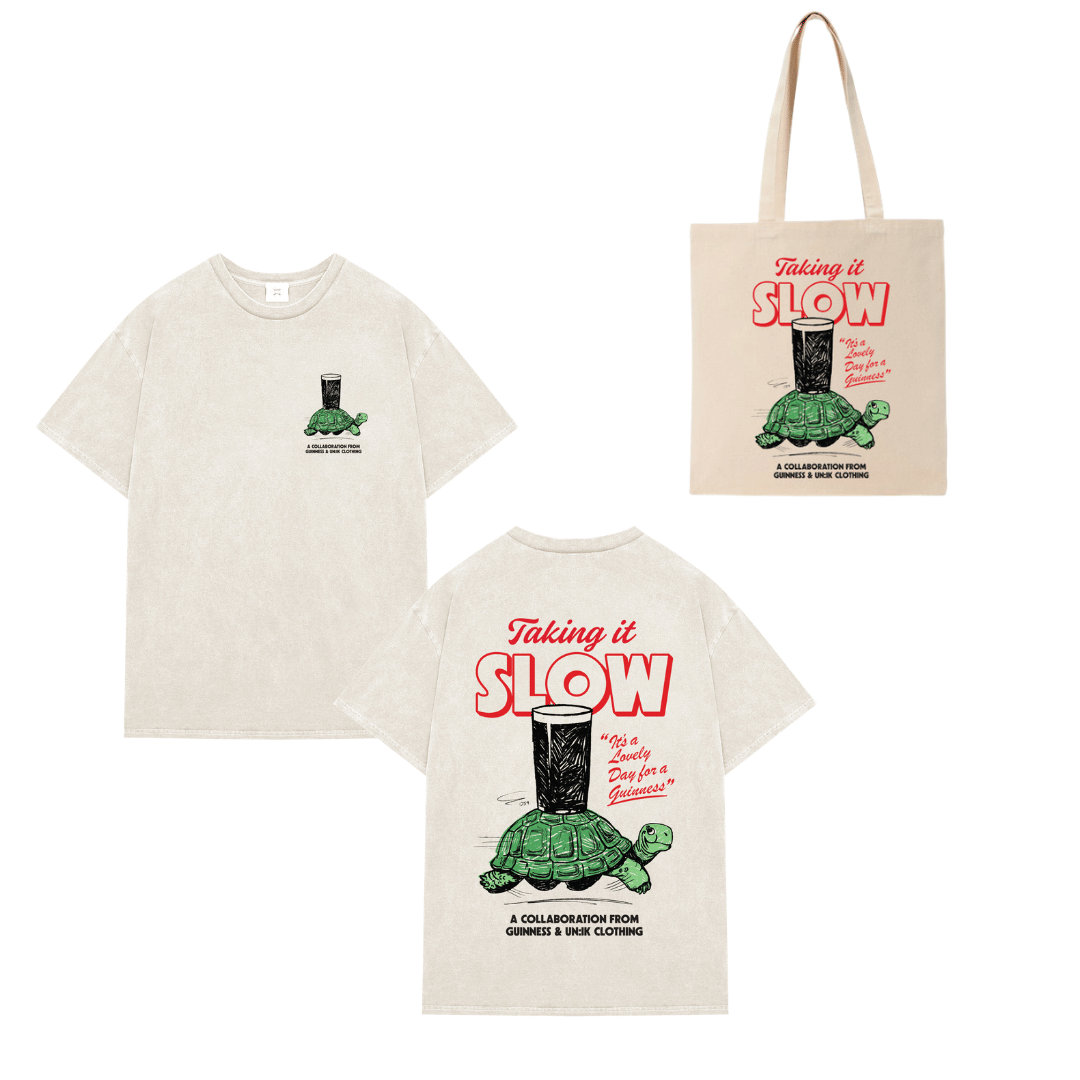 Guinness x UN:IK 'Tortoise' Vintage Washed Tee & Tote Bundle