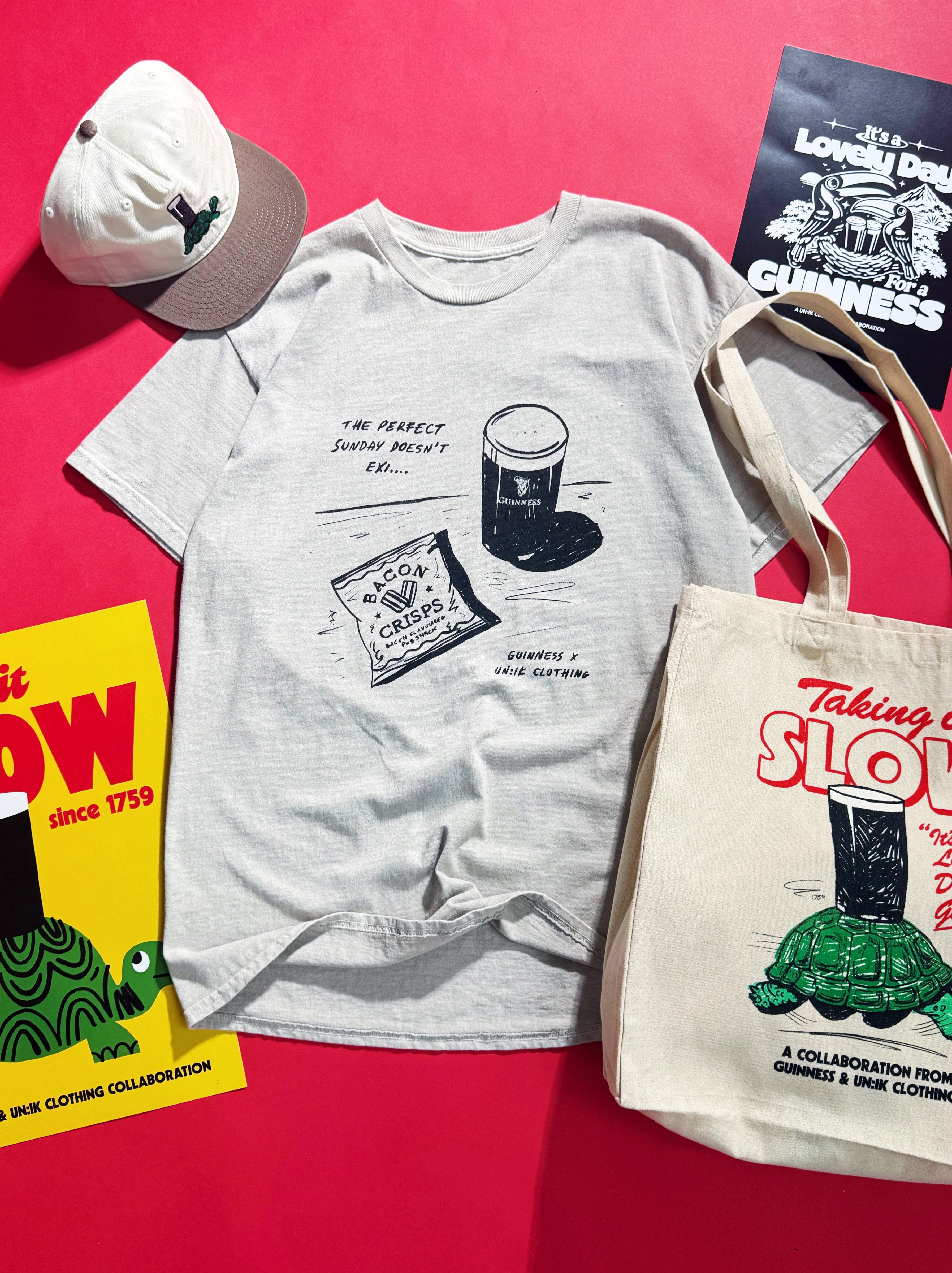 Guinness x UN:IK 'Perfect Sunday' Vintage Washed Tee & Print Bundle