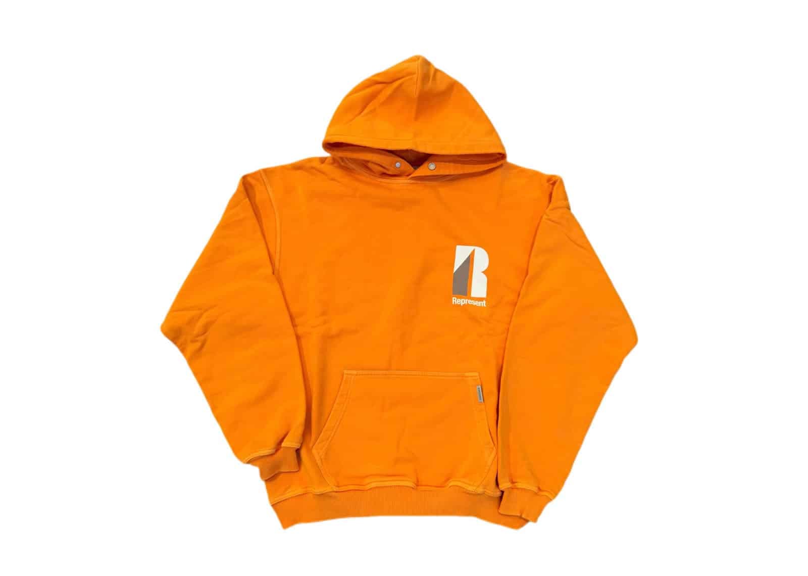 Represent Decade Of Speed Hoodie Wash Neon Orange