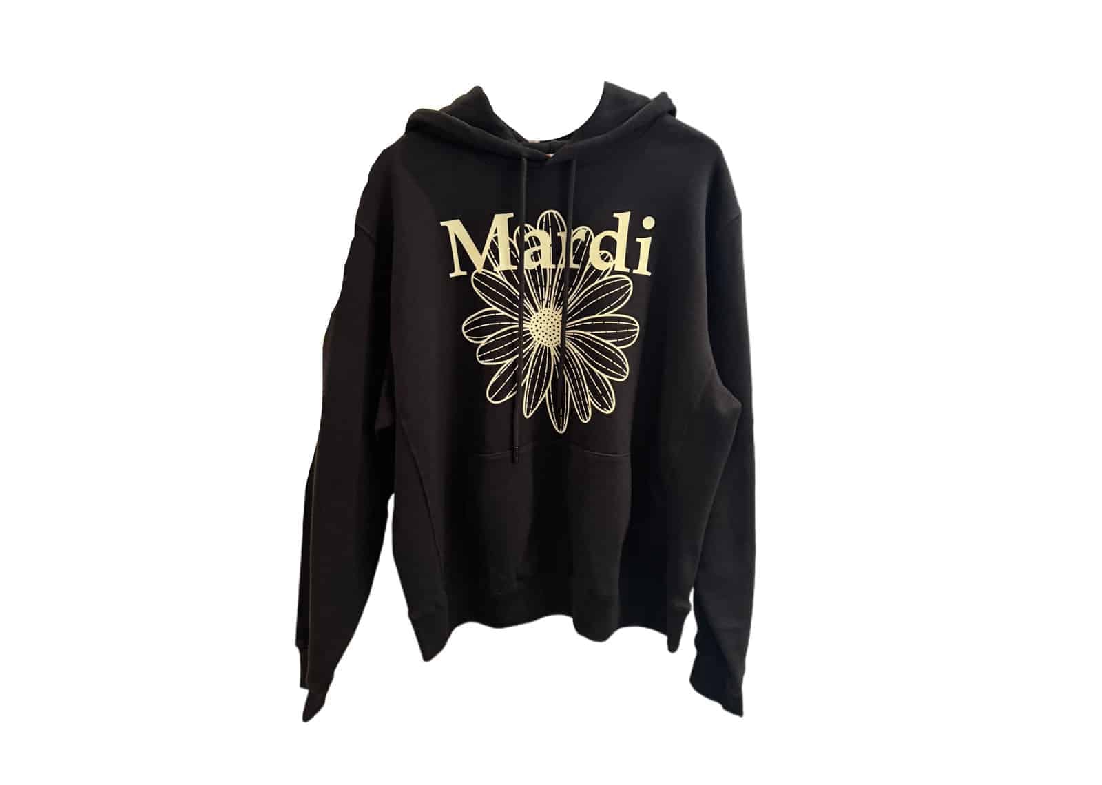 Mardi Mercredi Flowermardi Oversized Hoodie Black Cream