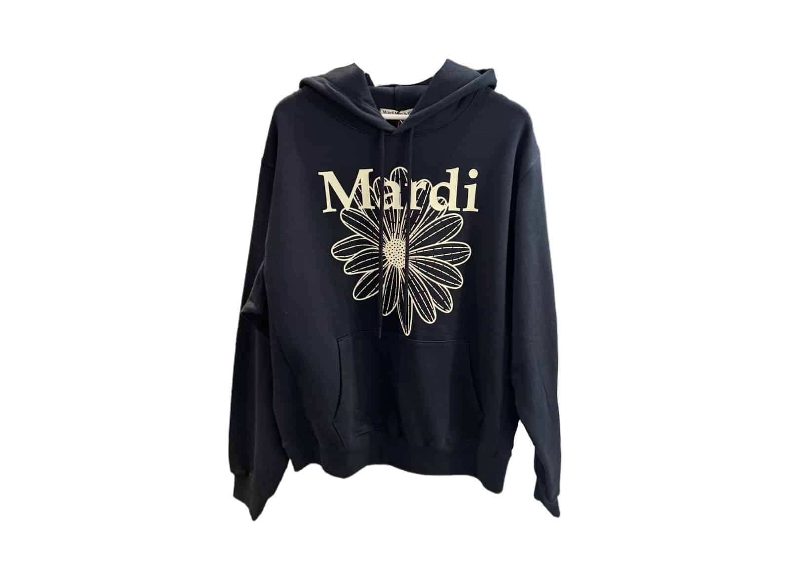 Mardi Mercredi Flowermardi Oversized Hoodie Navy Ivory