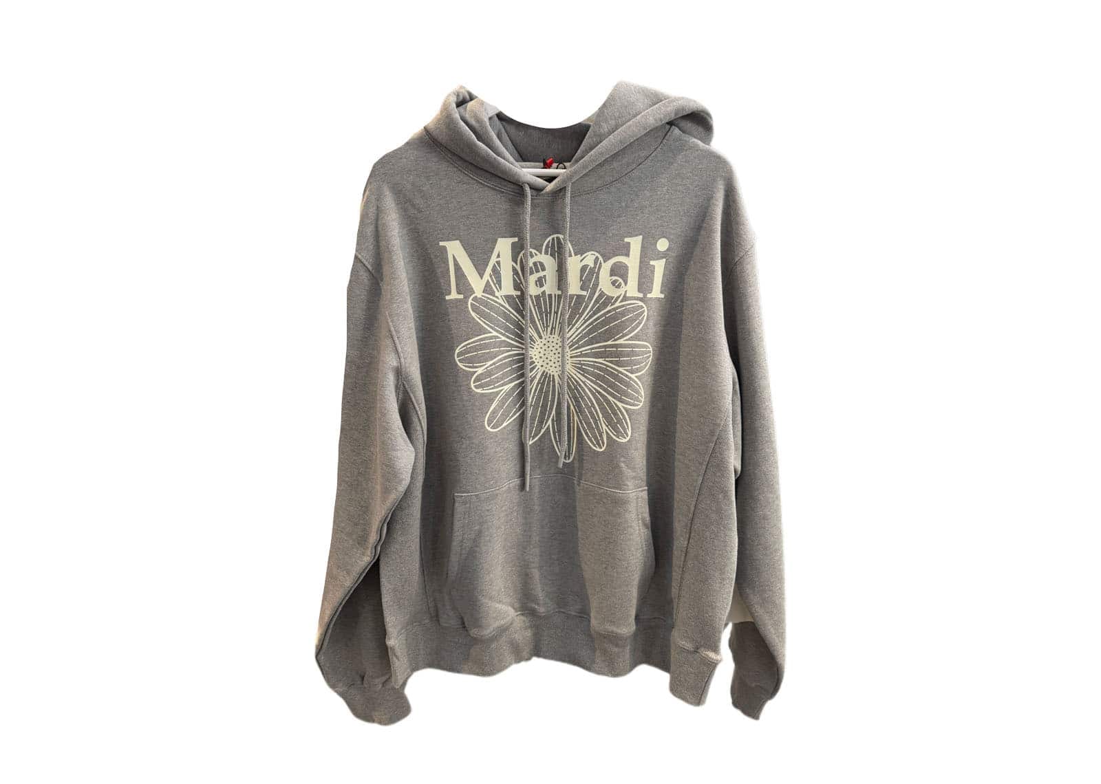 Mardi Mercredi Flowermardi Oversized Hoodie Grey Ivory