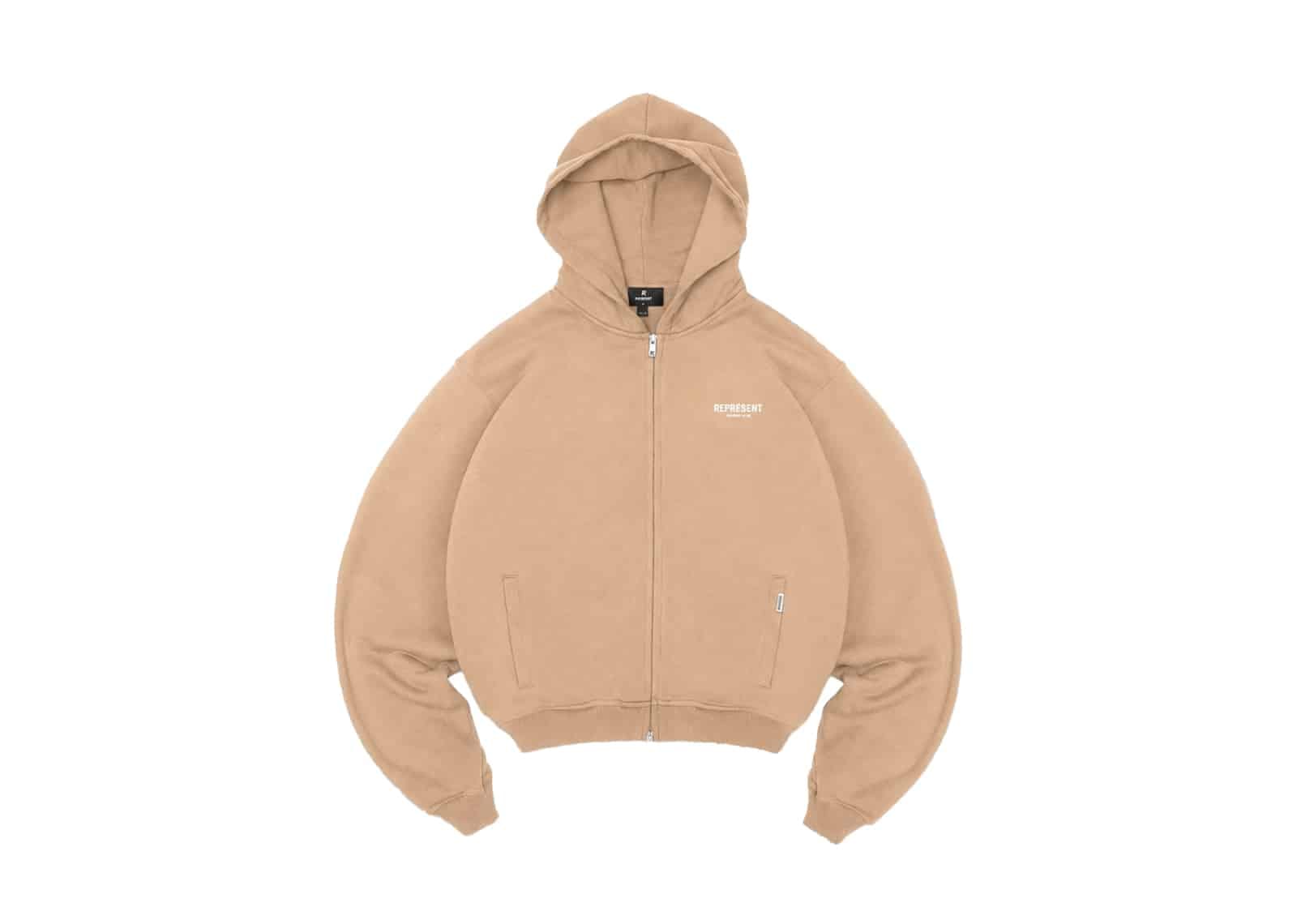 Represent Owners Club Zip Hoodie Stucco