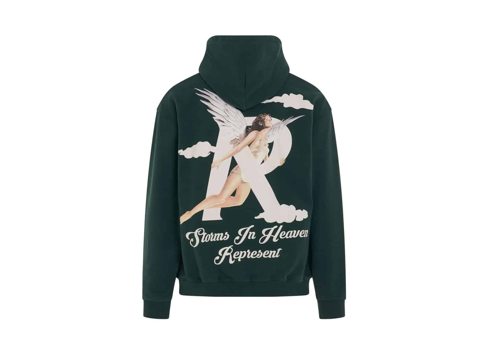 Represent Storm In Heaven Hoodie Racing Green