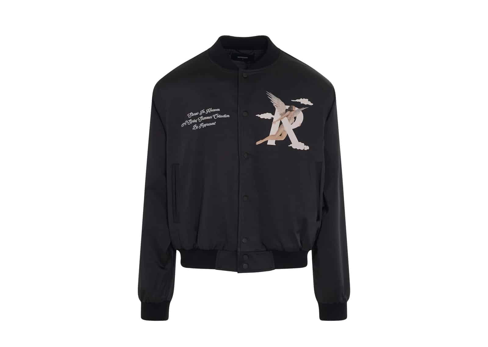 Represent Storms In Heaven Souvenir Bomber Jacket Jet Black