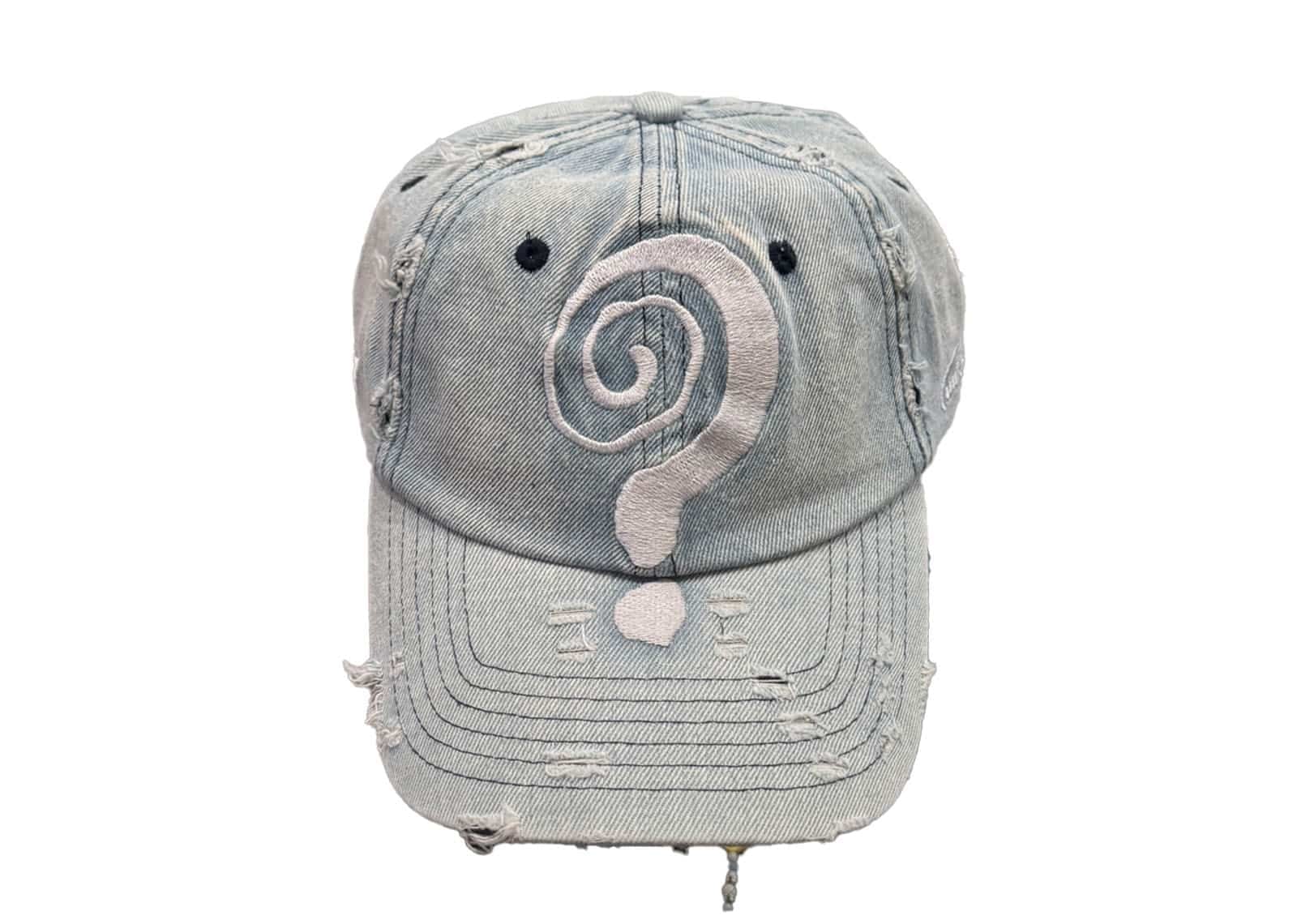 Vulcan Question Mark Ball Damaged Cap Light Blue #055