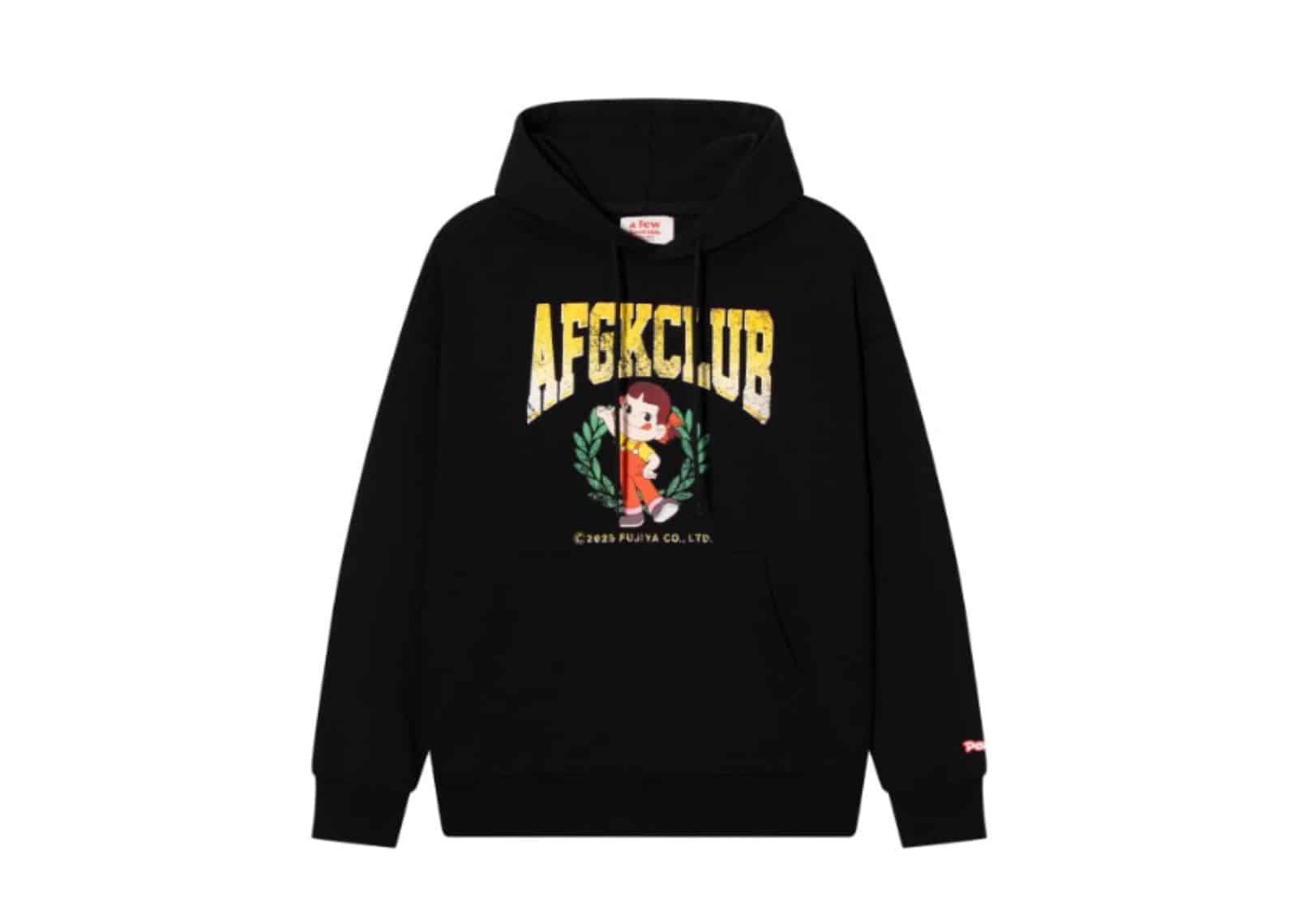 A Few Good Kids x Fujiya Peko Overdyed Hoodie Black