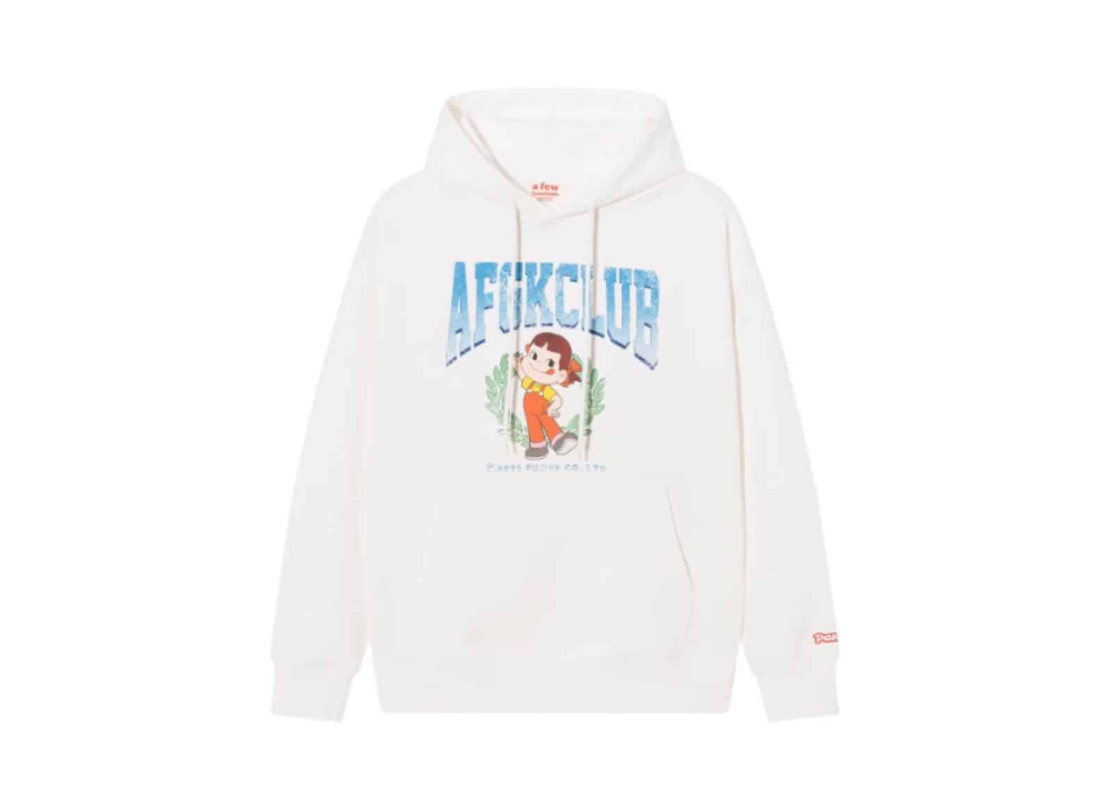 A Few Good Kids x Fujiya Peko Overdyed Hoodie White