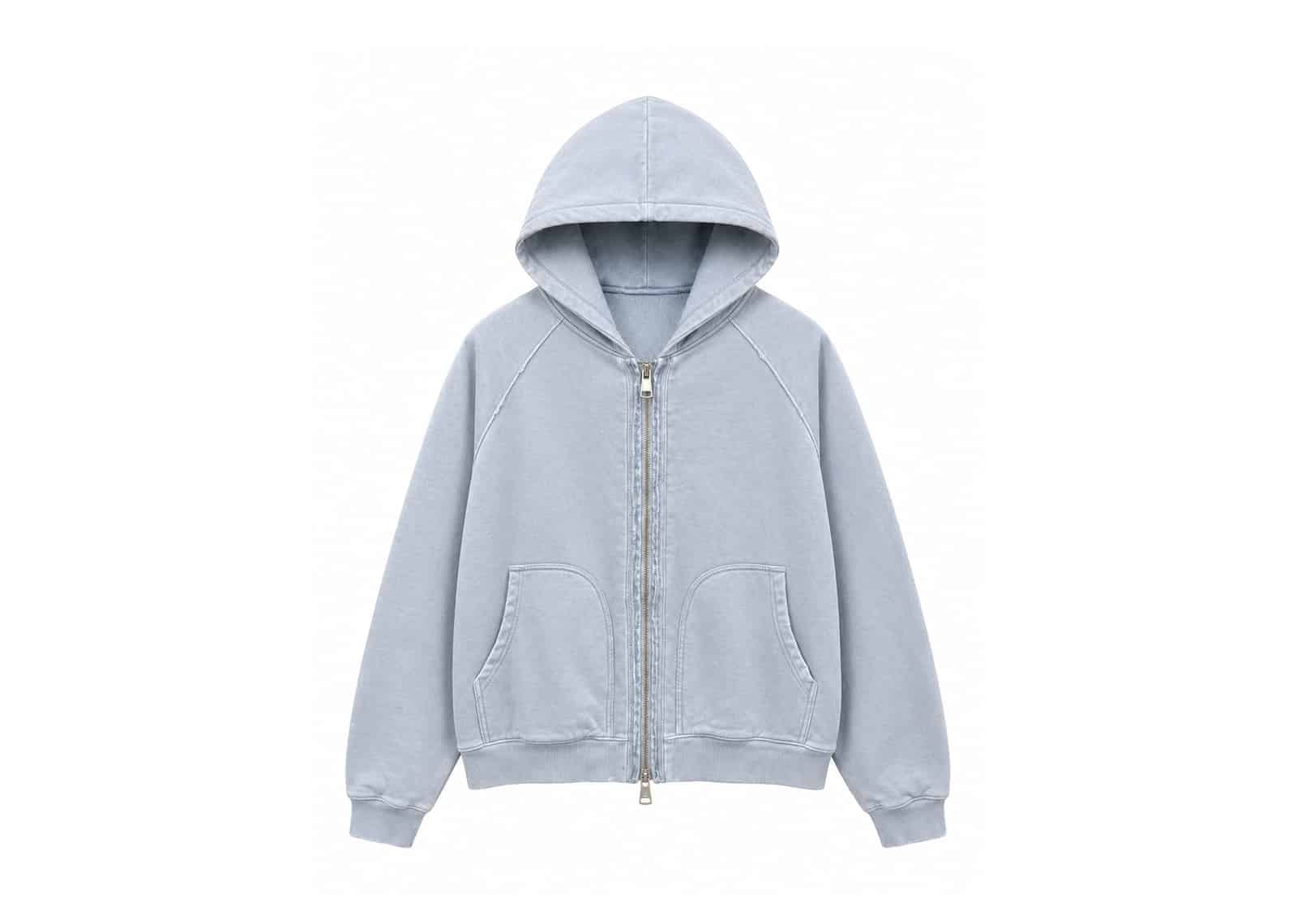 Karakoroo Multi Zip Up Hoodie Sky Blue