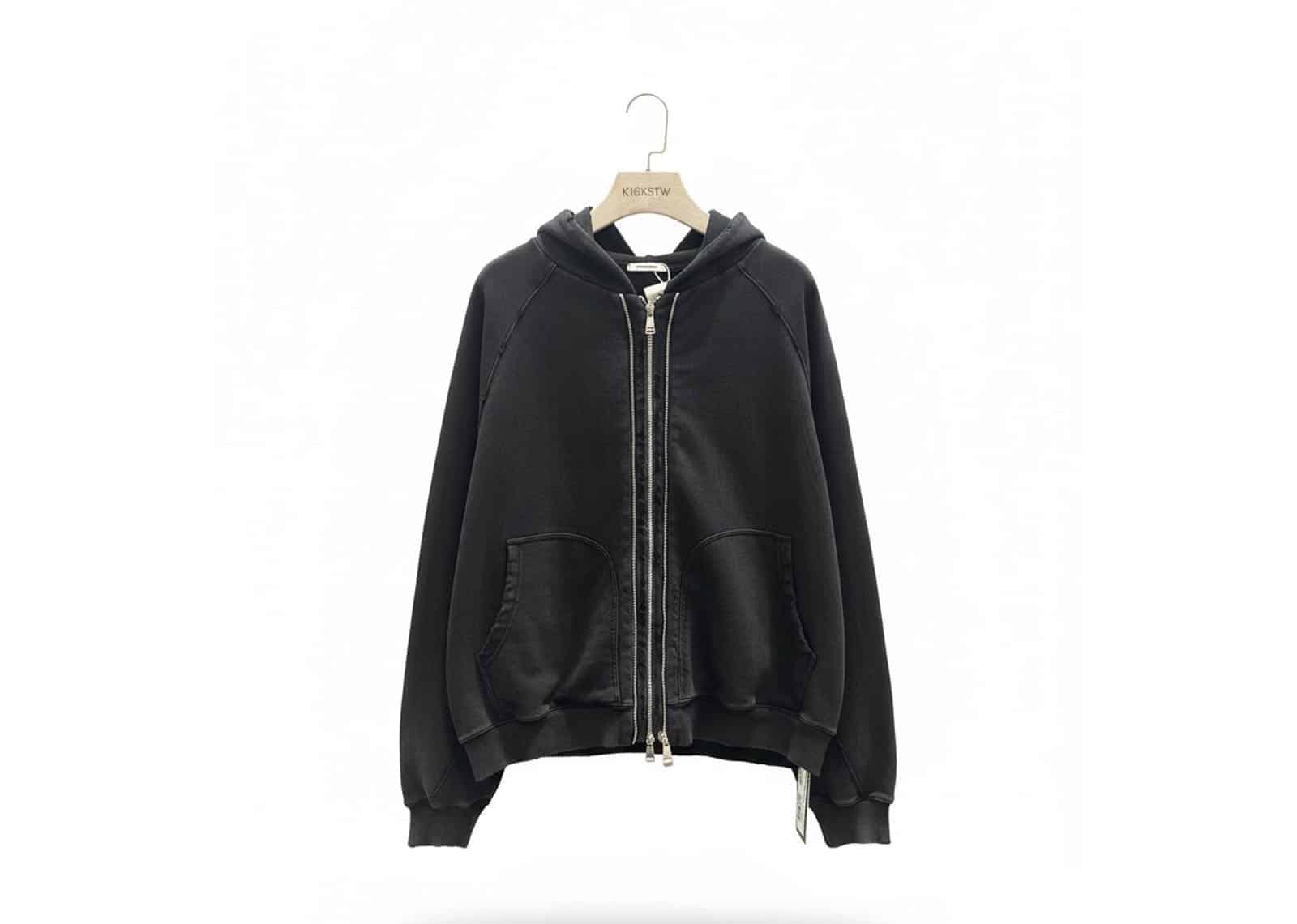 Karakoroo Multi Zip Up Hoodie Black