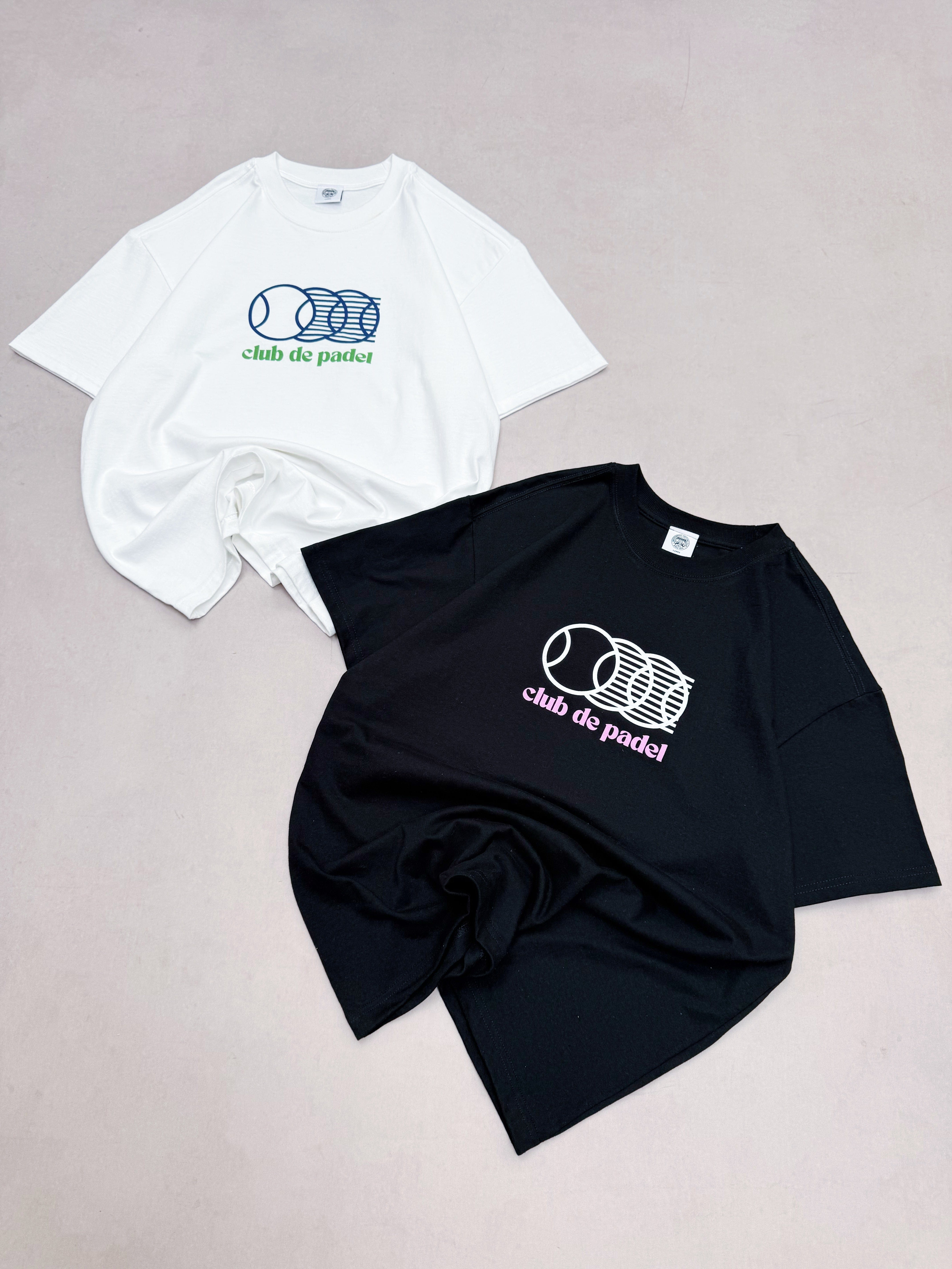 Club de Padel 'Smash' Tee - Black