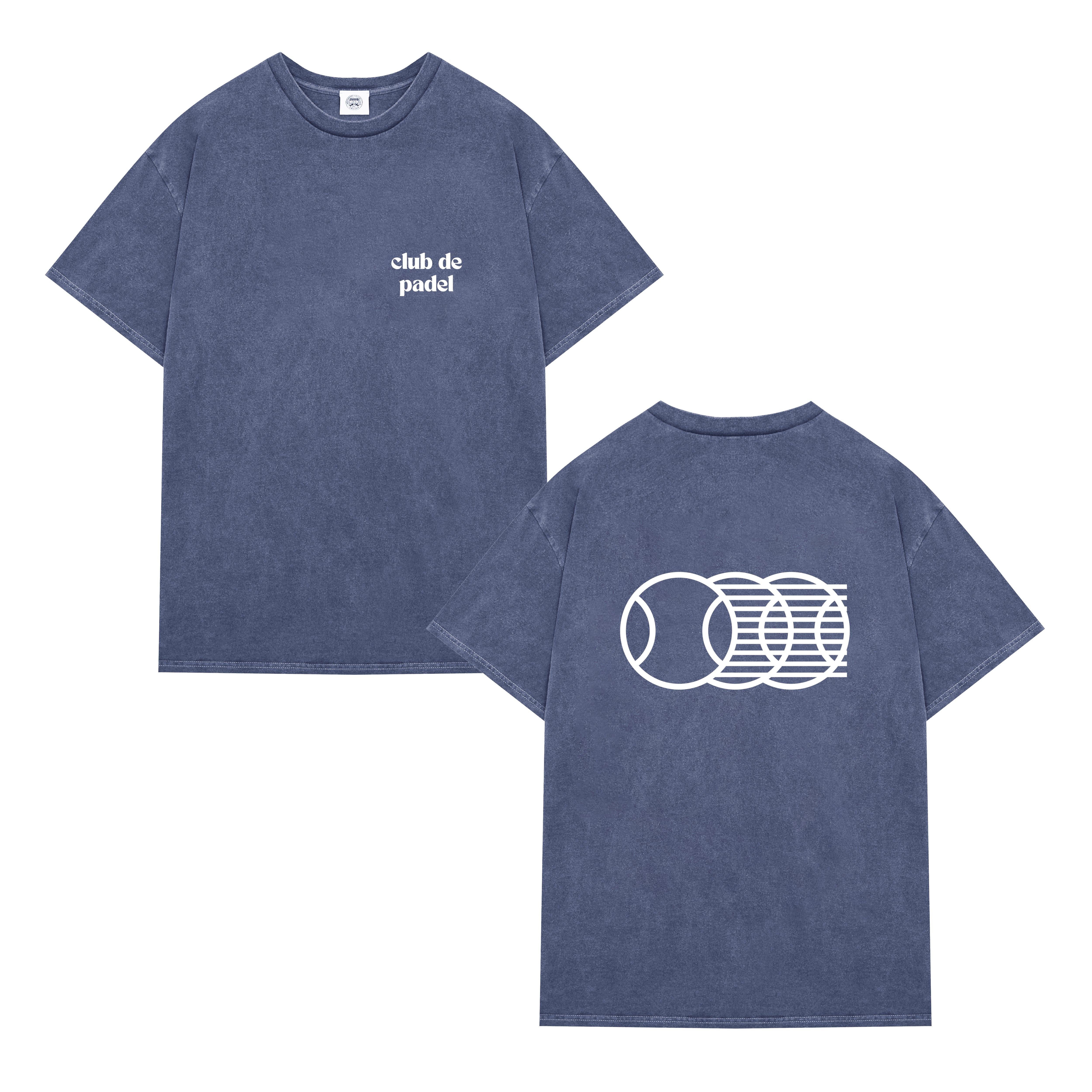 Club de Padel 'Smash' Vintage Washed Tee - Navy
