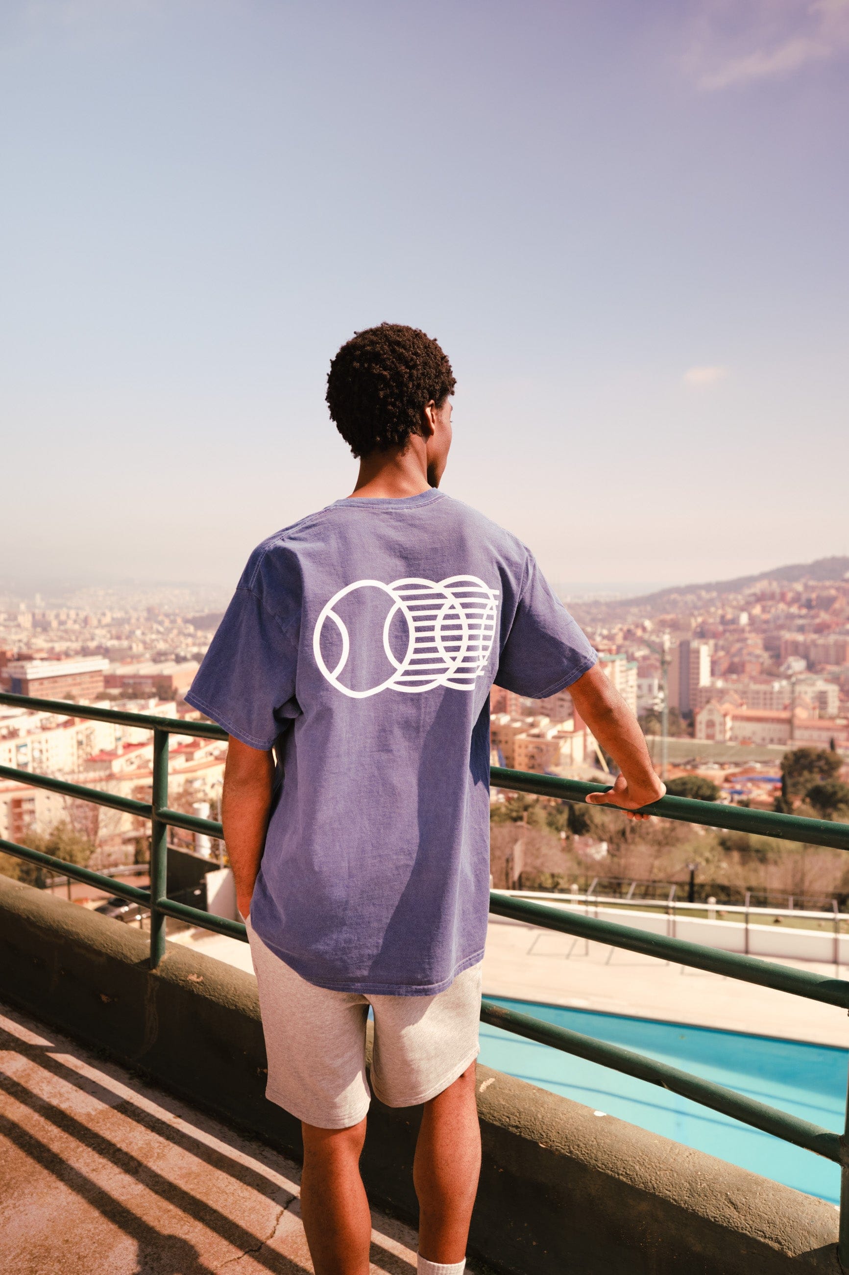 Club de Padel 'Smash' Vintage Washed Tee - Navy