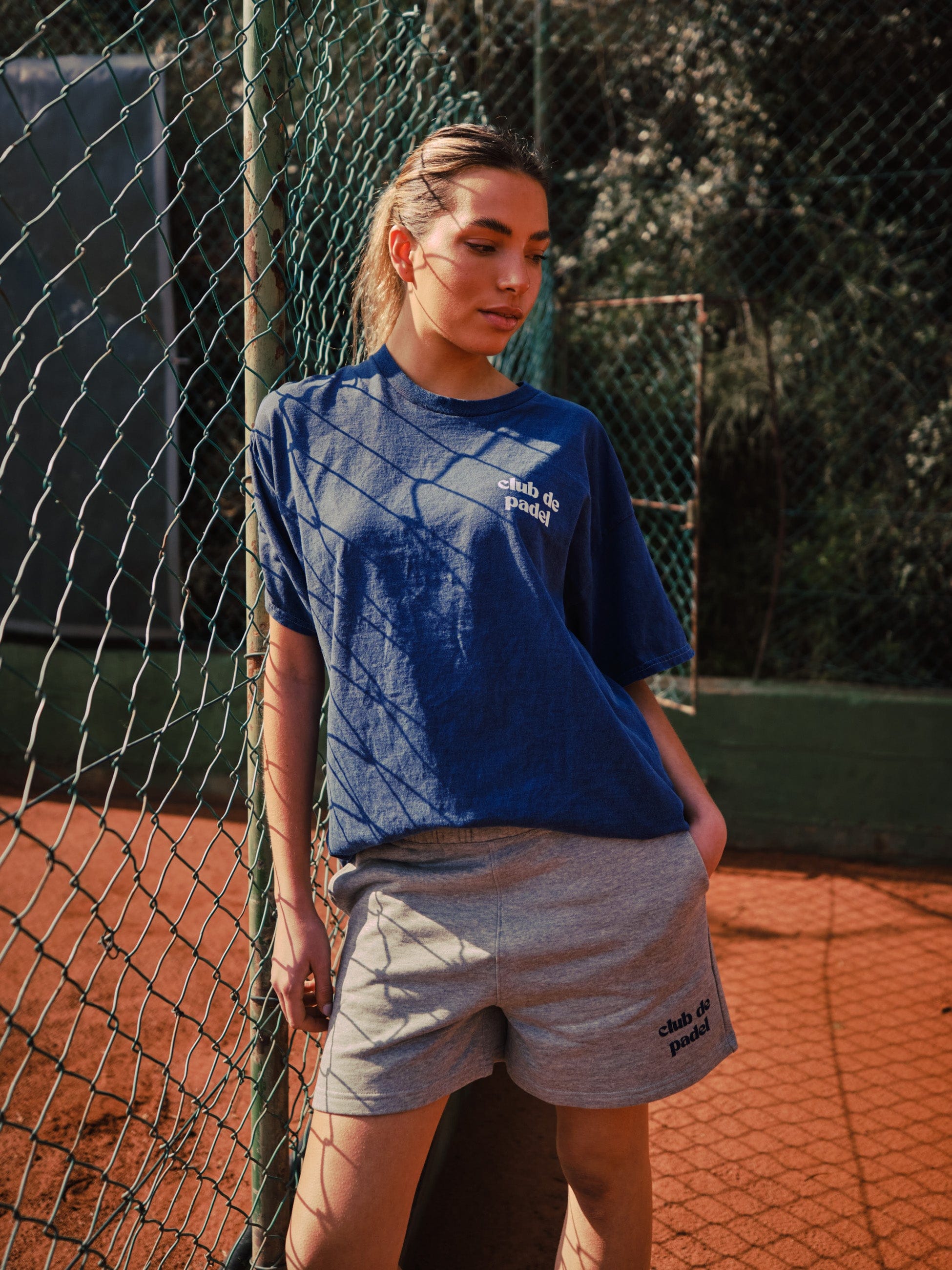 Club de Padel 'Smash' Vintage Washed Tee - Navy