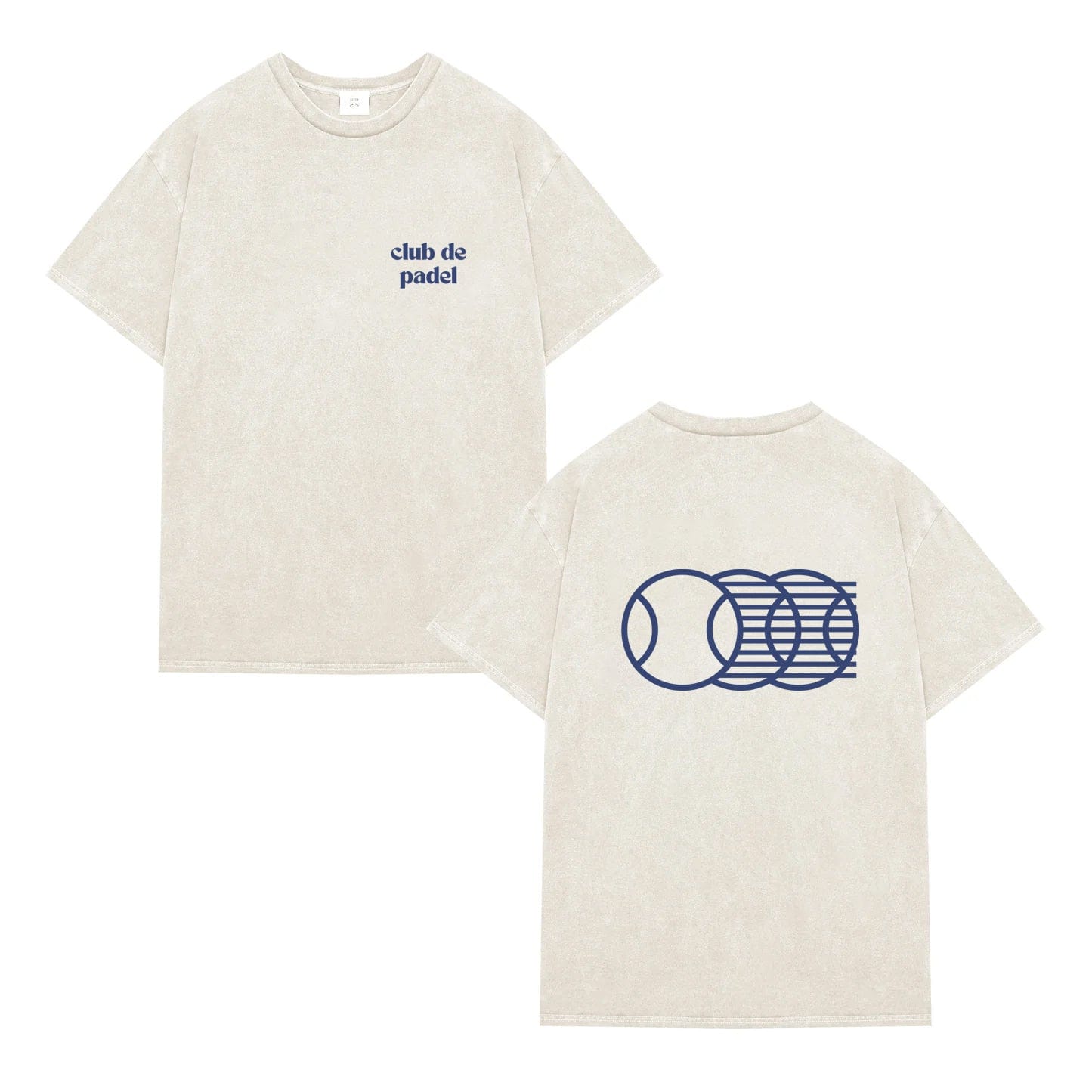 Club de Padel 'Smash' Vintage Washed Tee - Cream