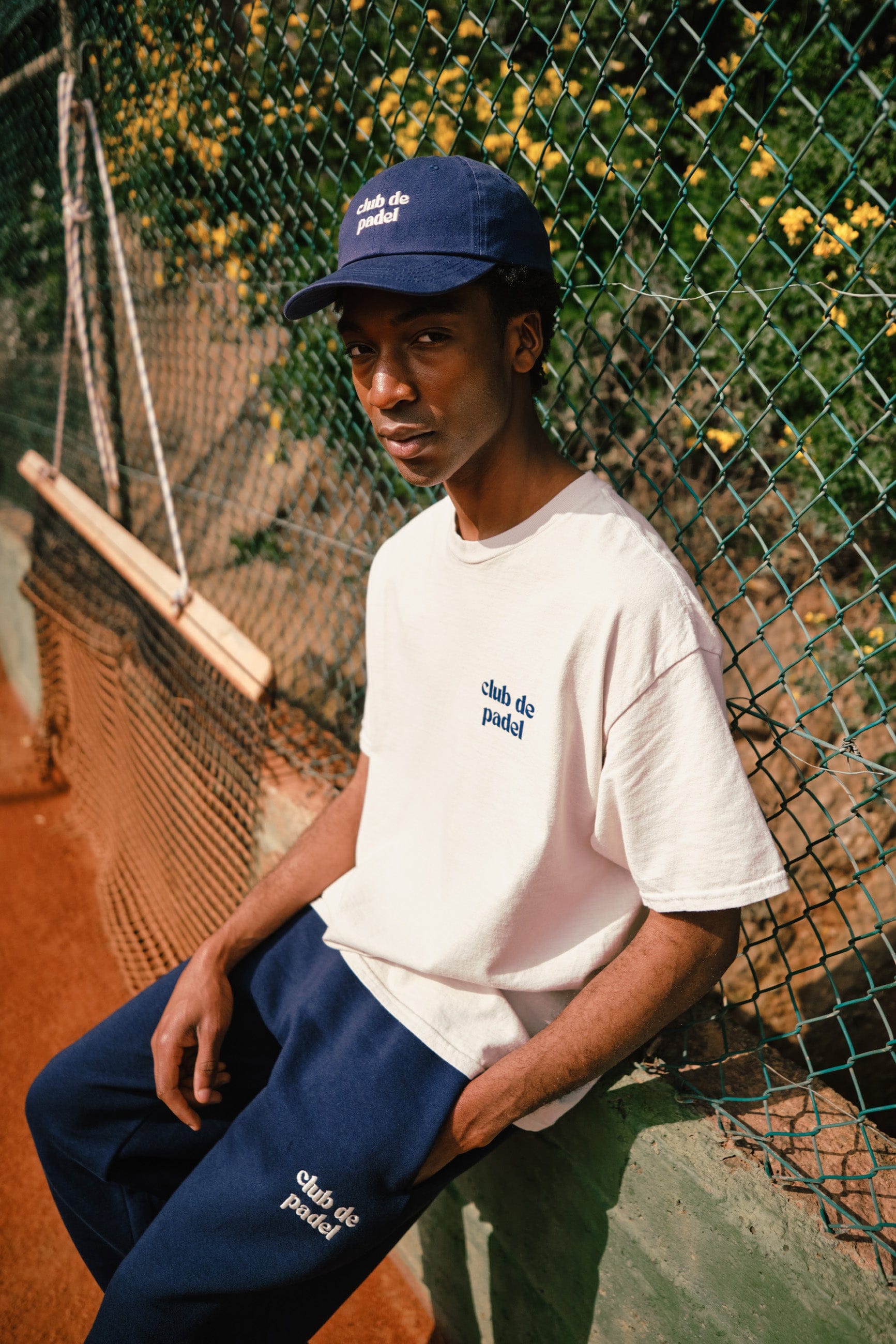Club de Padel 'Smash' Vintage Washed Tee - Cream