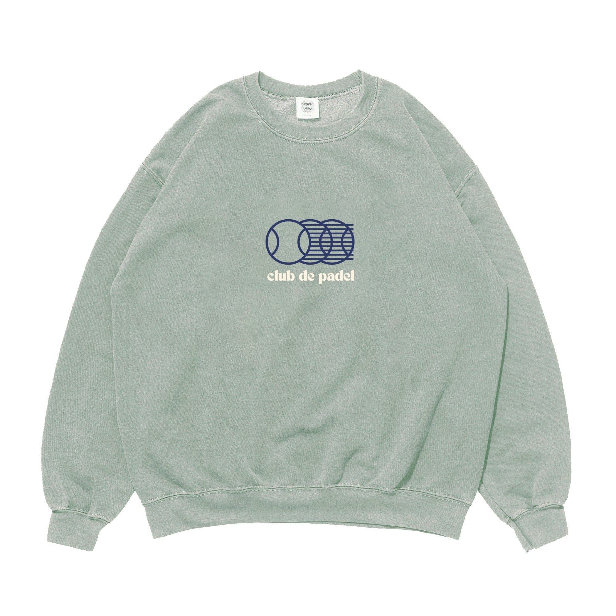 Club de Padel 'Smash' Vintage Washed Sweater - Sage