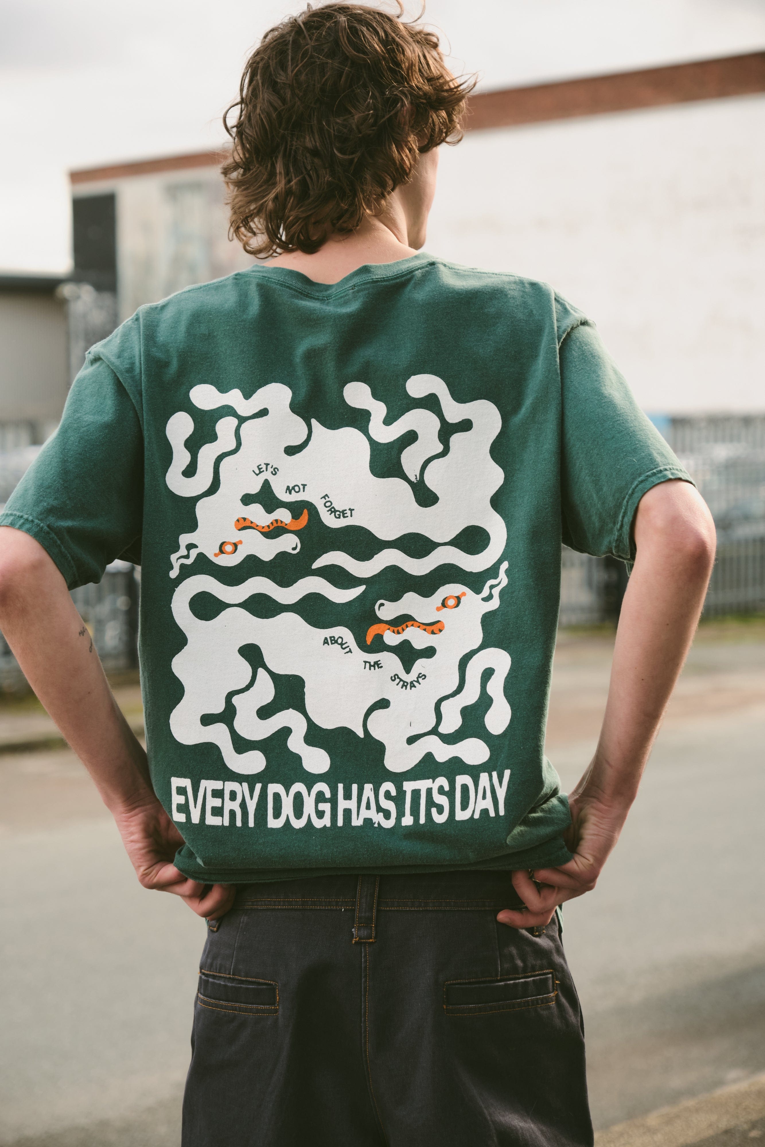 KBar Design KBAR X UN:IK 'Every Dog Has Its Day' Vintage Washed Tee - Forest
