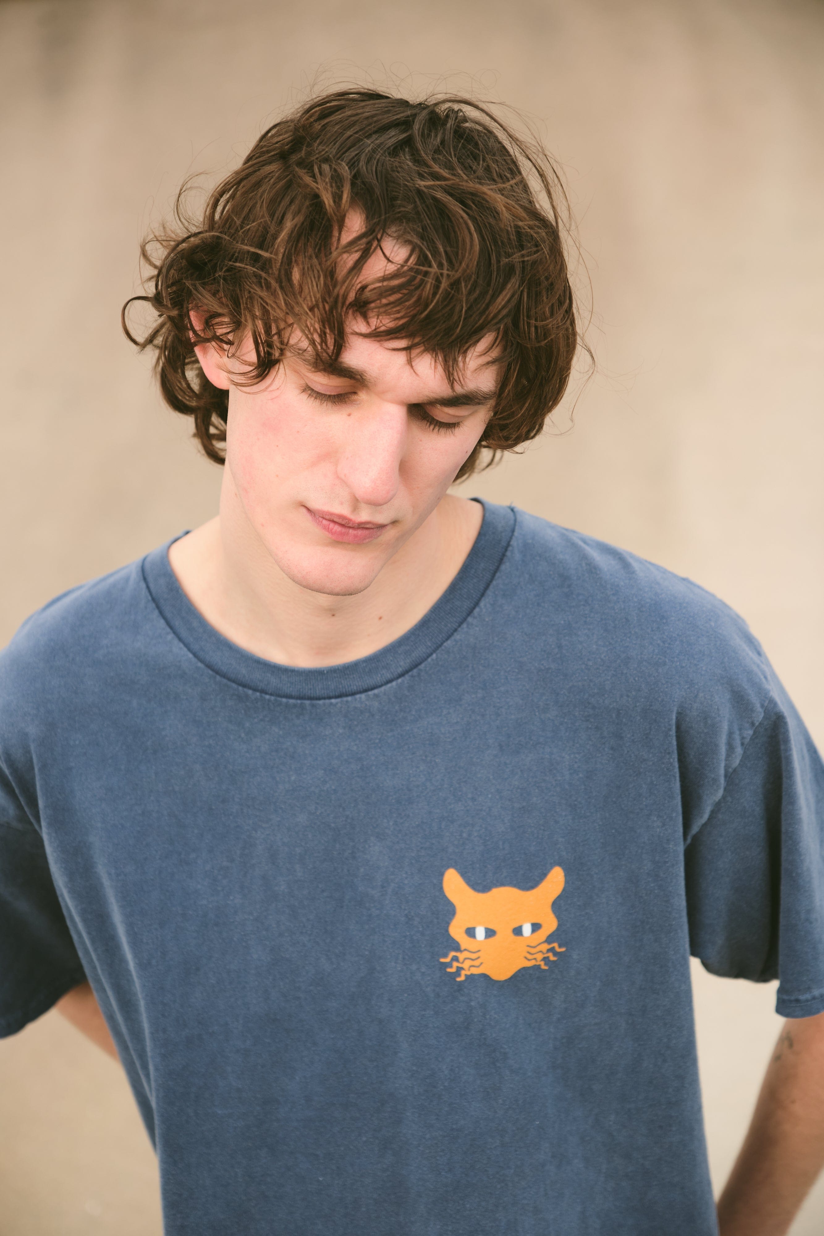 KBar Design KBAR X UN:IK 'Nine Lives' Vintage Washed Tee - Blue