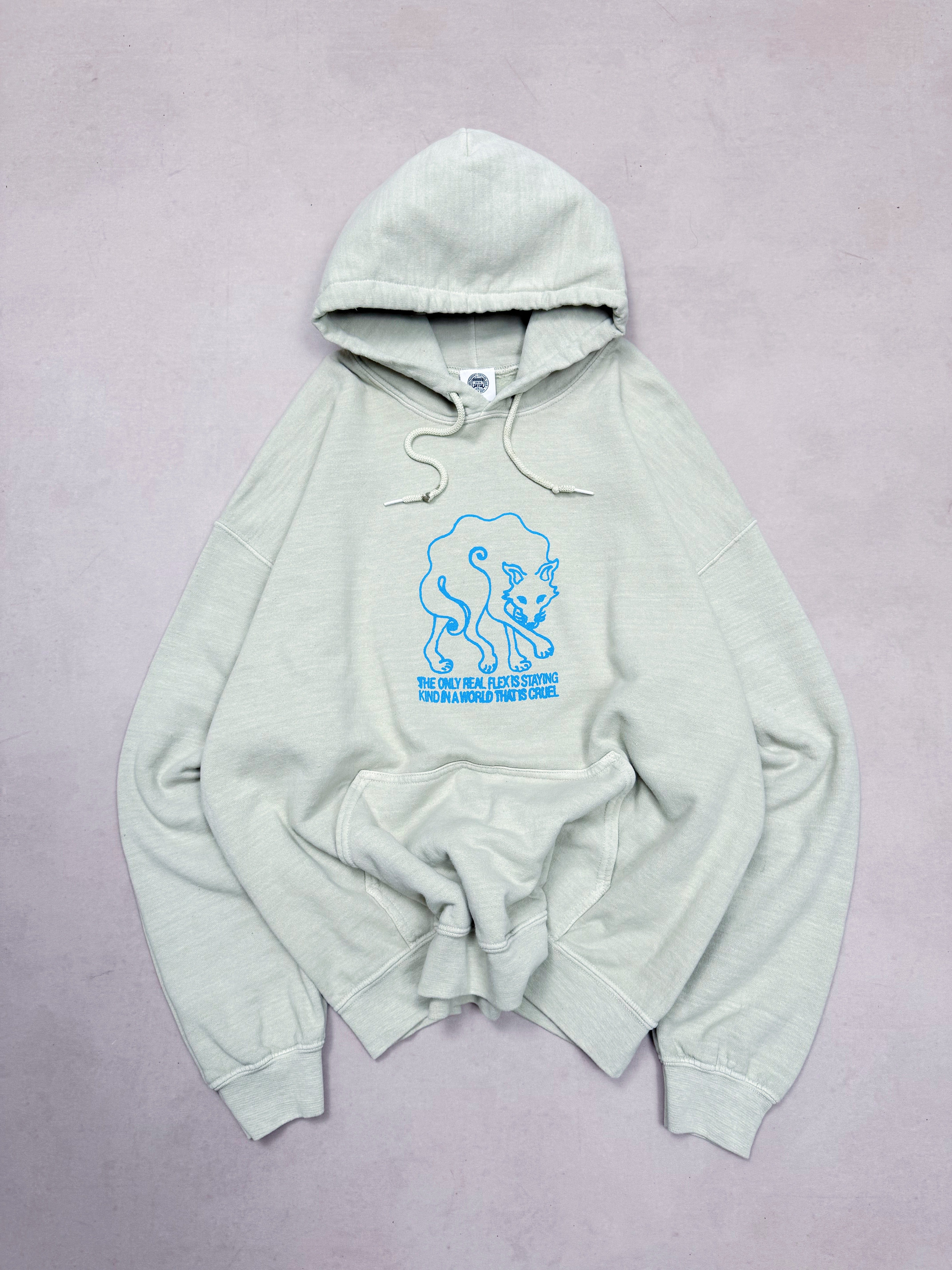 KBar Design KBAR X UN:IK 'Staying Kind' Vintage Washed Hoodie - Ecru