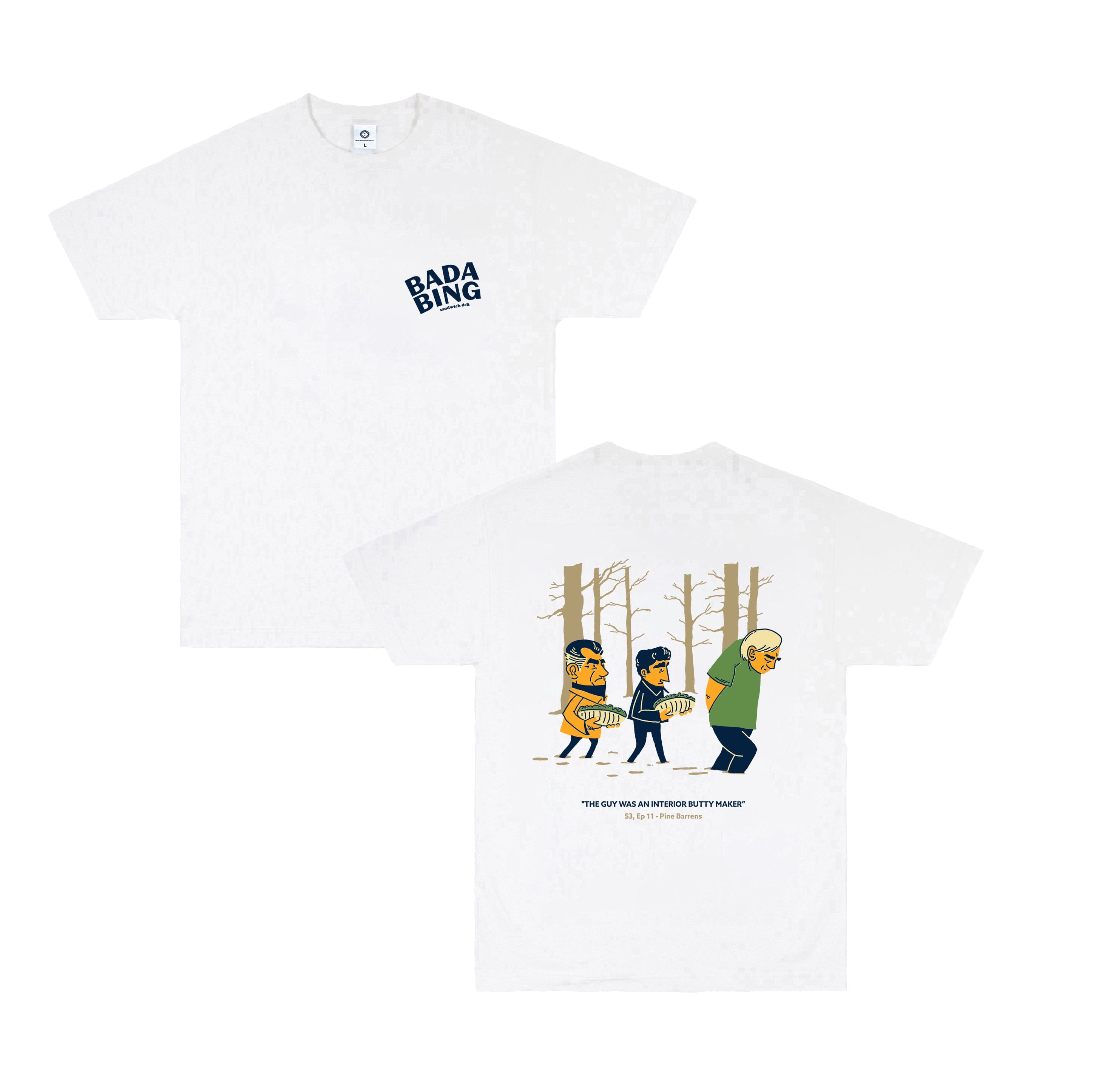 Bada Bing x UN:IK 'Pine Barrens' Tee - White