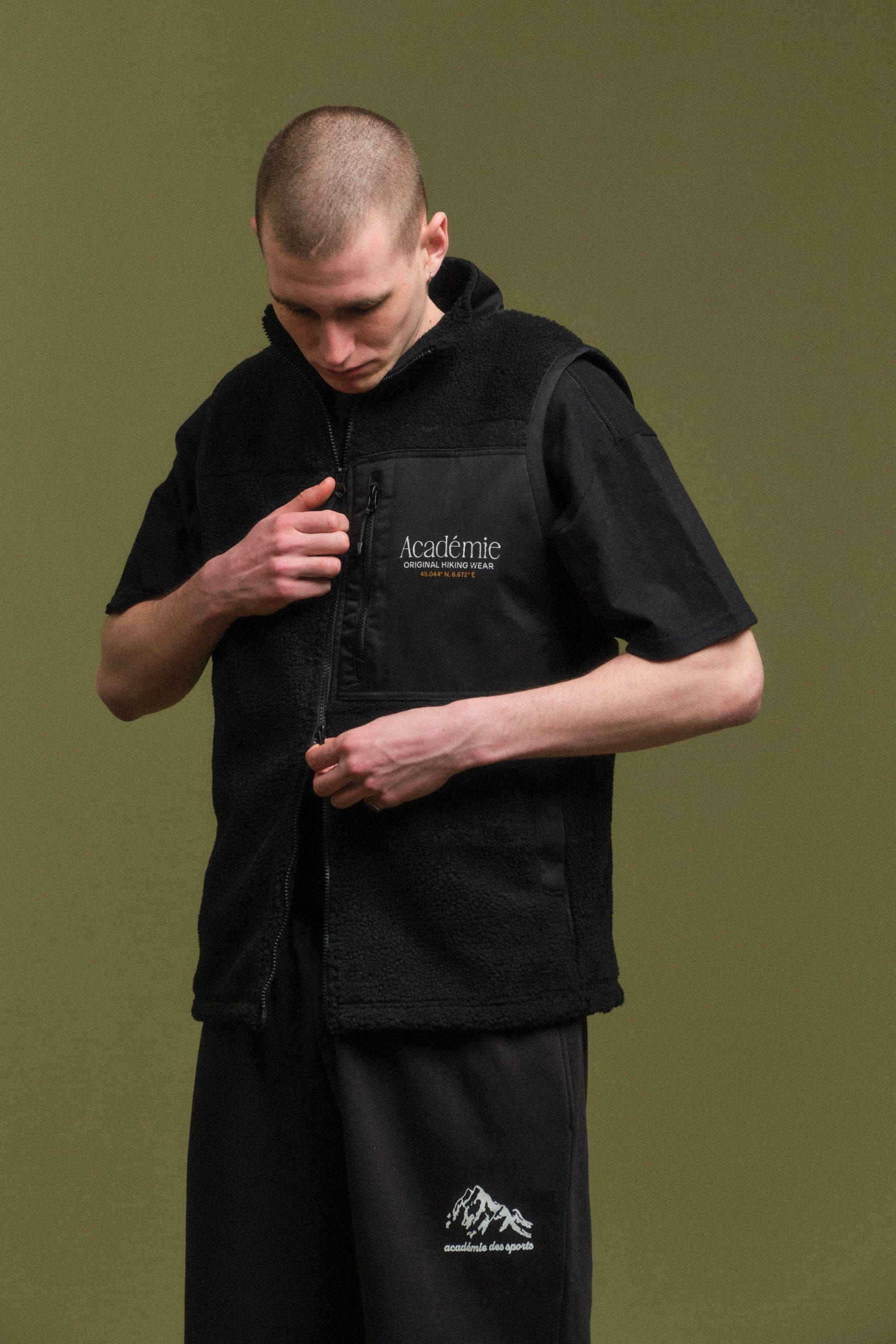 Vice 84 'Co-Ordinates' Sherpa Fleece Gilet - Black