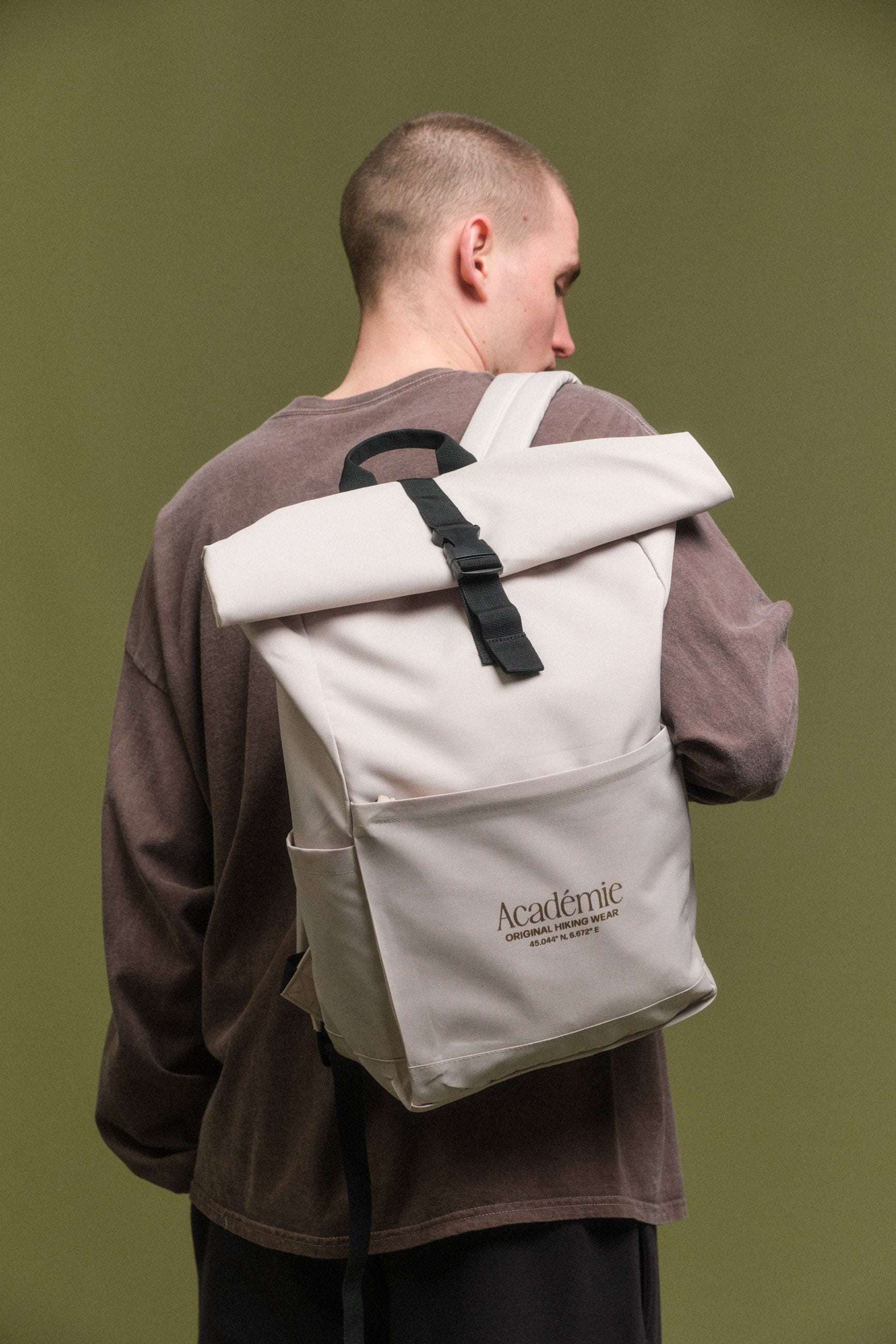 Vice 84 'Co-Ordinates' Roll Top Hiking Backpack - Natural Stone