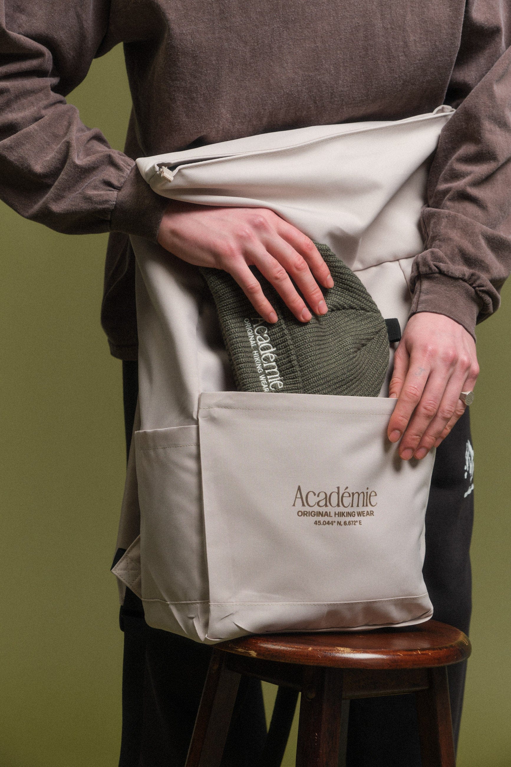 Vice 84 'Co-Ordinates' Roll Top Hiking Backpack - Natural Stone