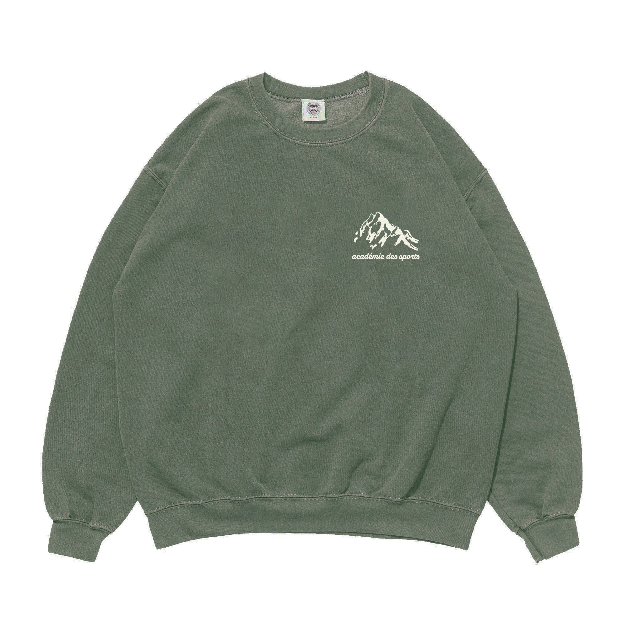 Vice 84 'Mountains' Vintage Washed Sweater - Moss Green