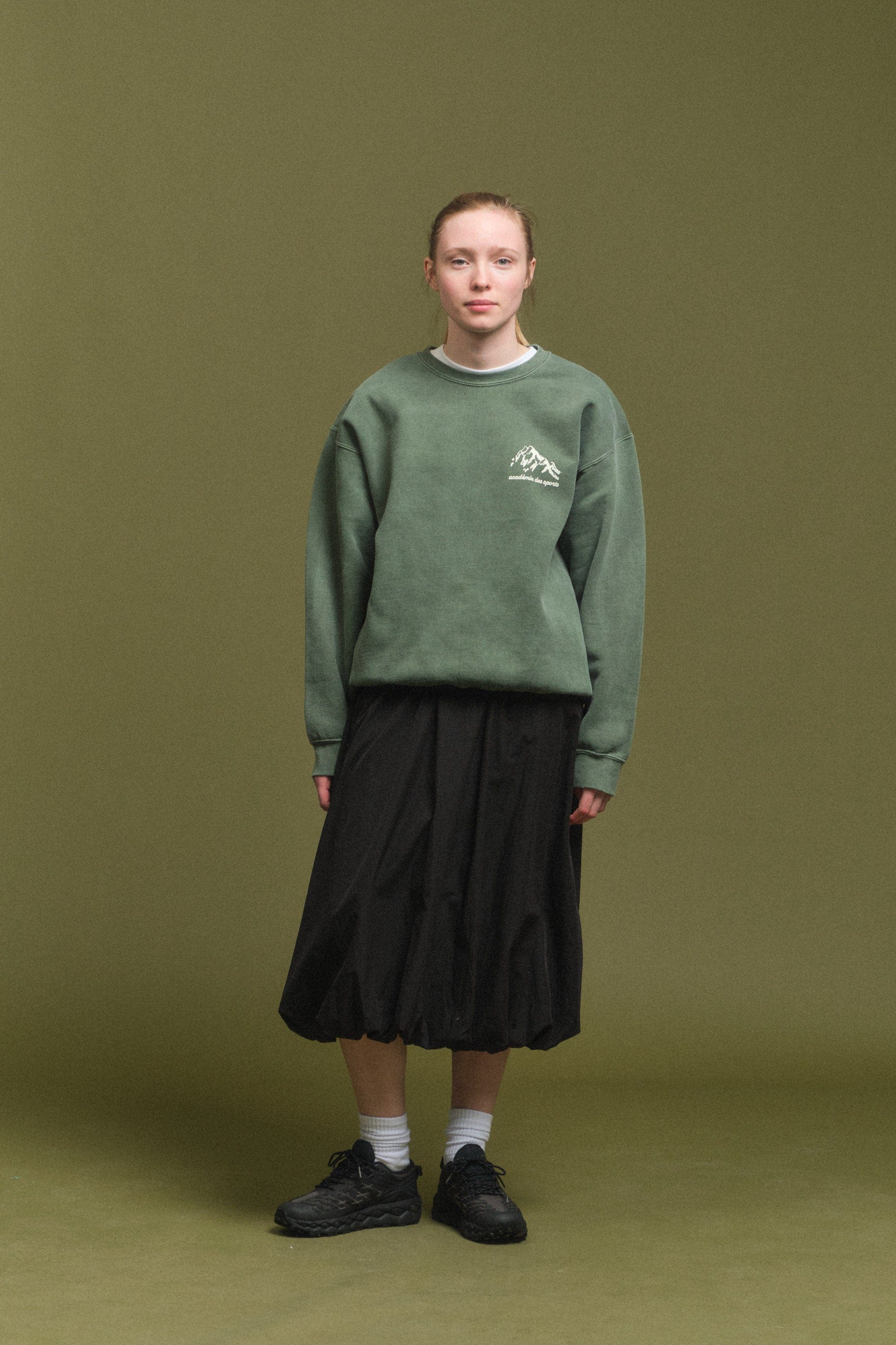 Vice 84 'Mountains' Vintage Washed Sweater - Moss Green