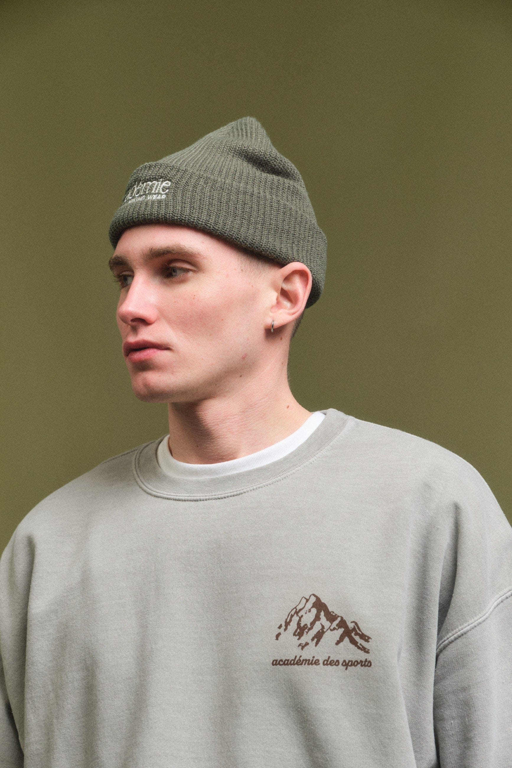 Vice 84 'Mountains' Vintage Washed Sweater - Stone Grey