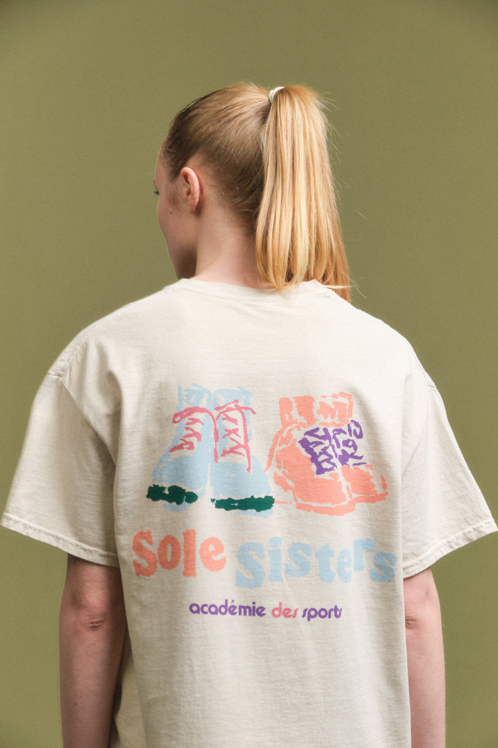 Vice 84 'Sole Sisters' Vintage Washed Tee - Ecru