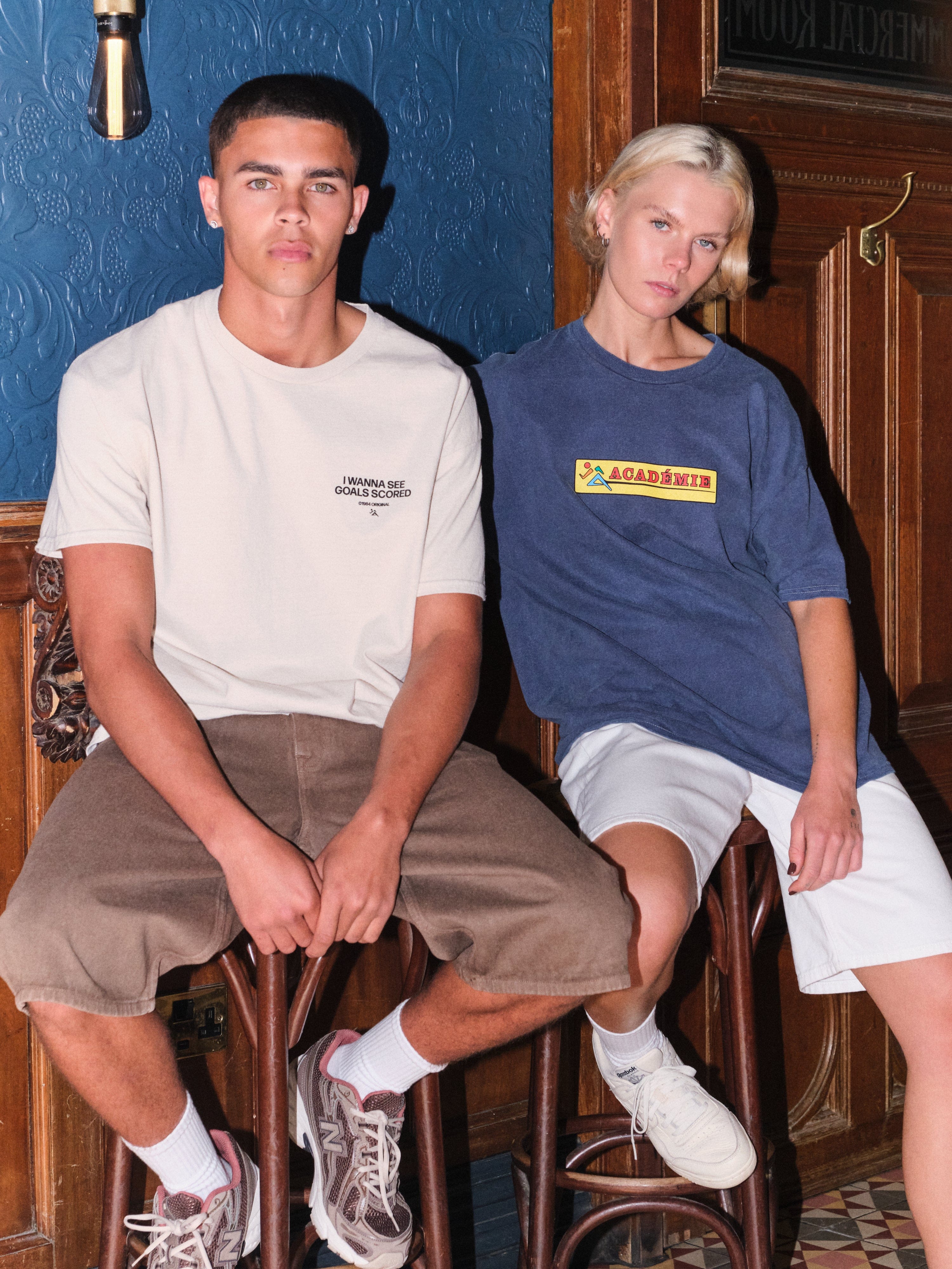 Vice 84 'Sticker' Vintage Washed Tee - Blue
