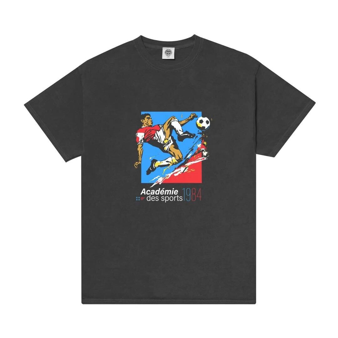 Vice 84 'Académie 1984' Acid Wash Tee - Black