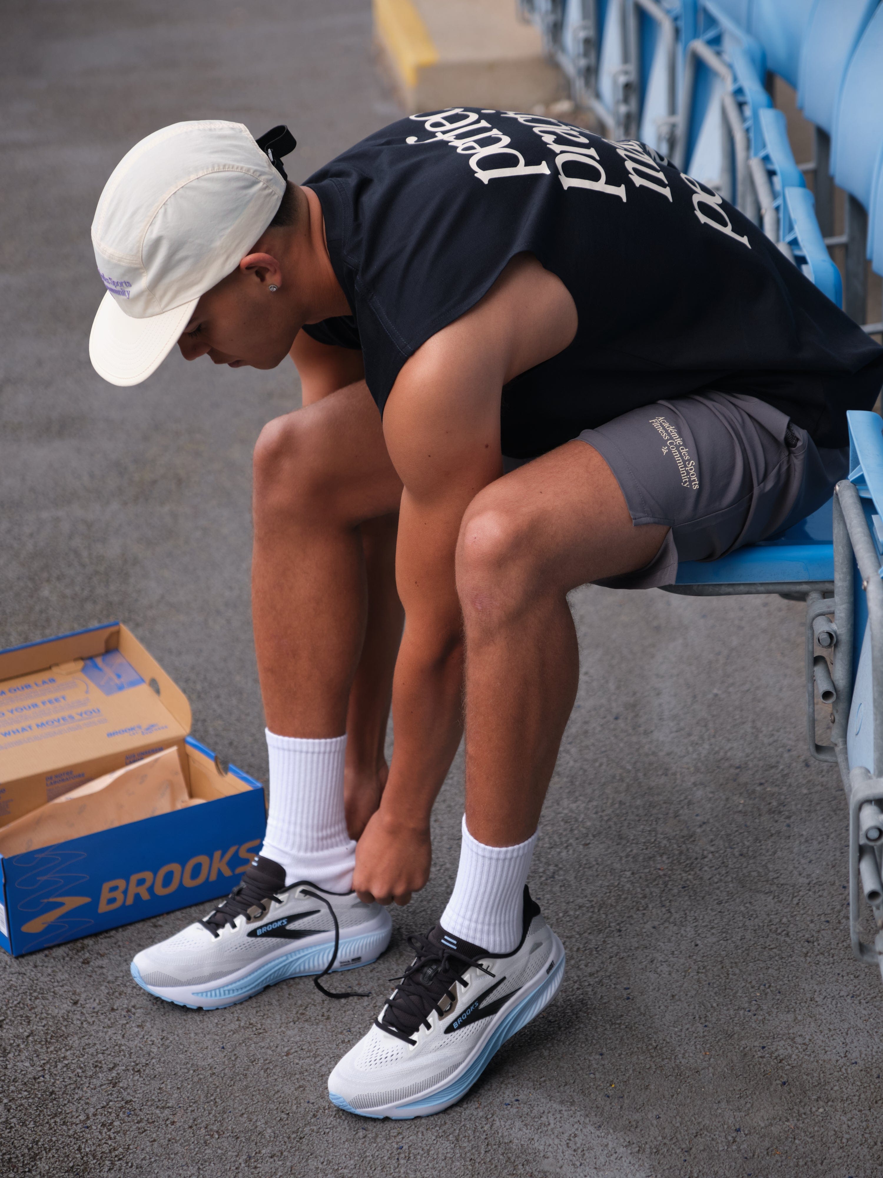 Vice 84 'Fitness Community' Active 5 Panel Cap - Ecru