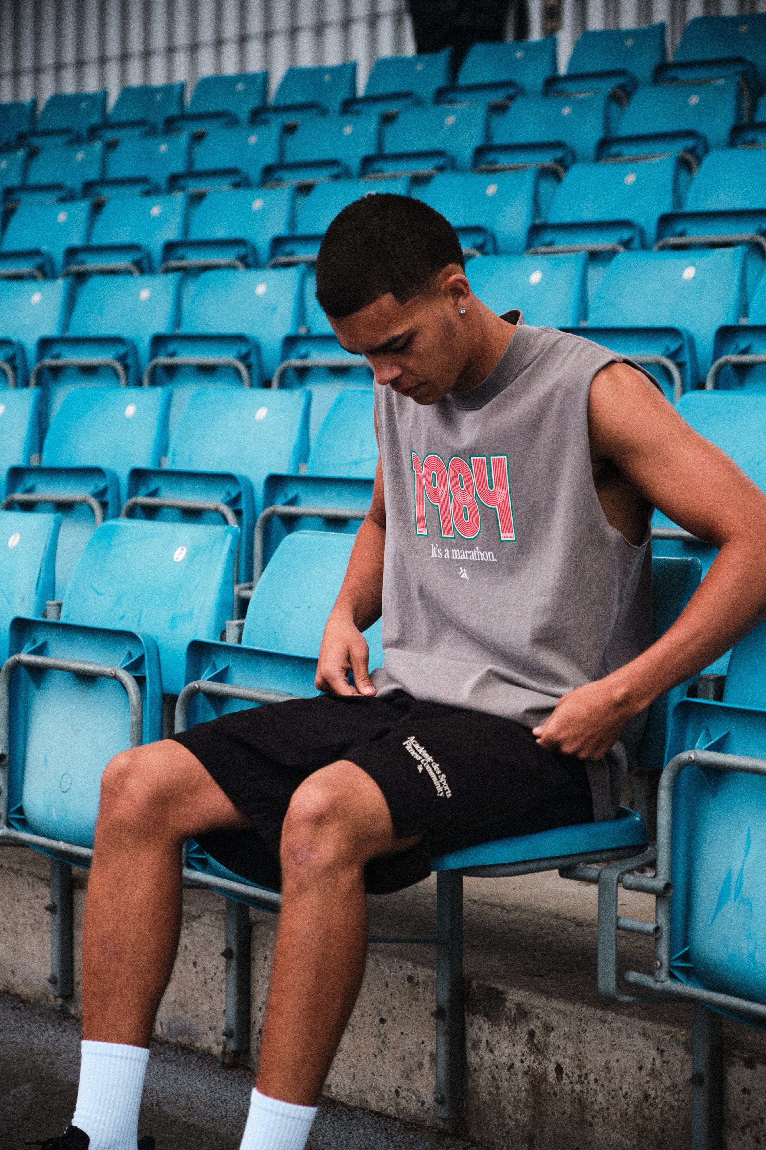 Vice 84 'Fitness Community' Active Shorts - Navy