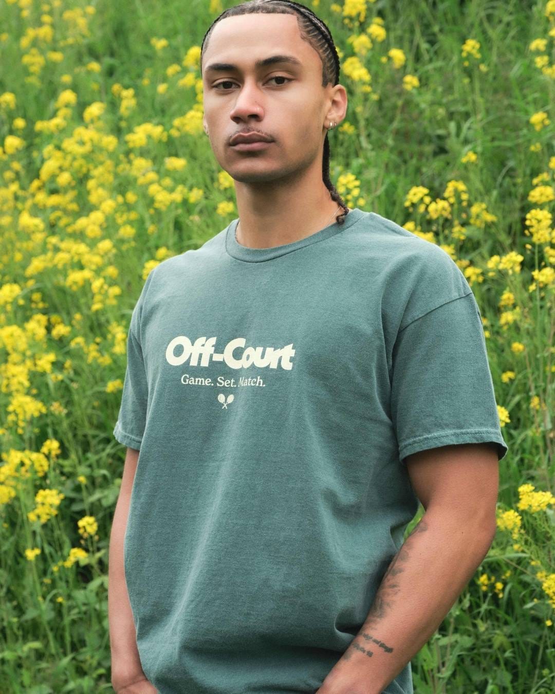 Vice 84 'Off-Court' Vintage Washed Tee - Forest