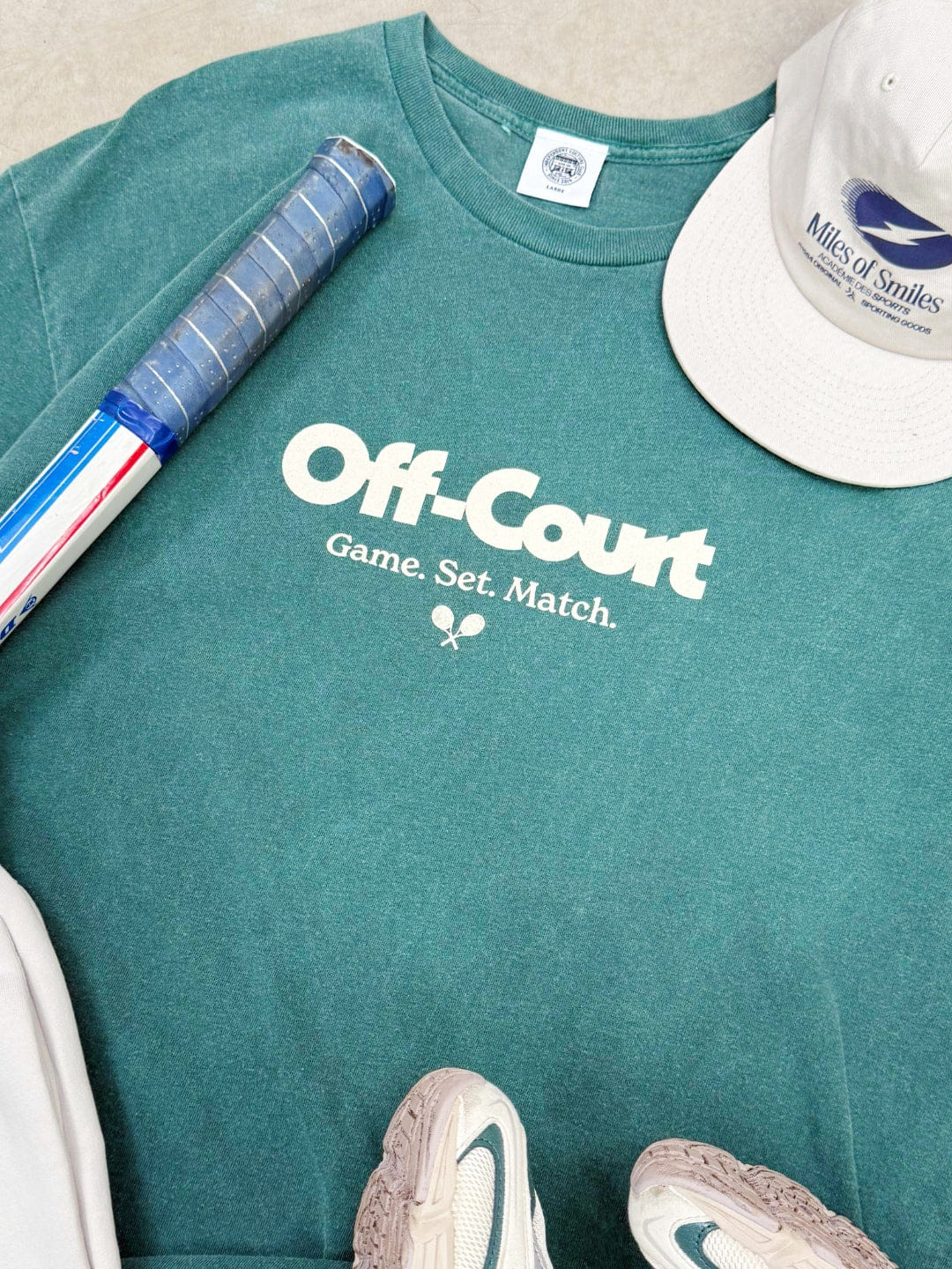Vice 84 'Off-Court' Vintage Washed Tee - Forest