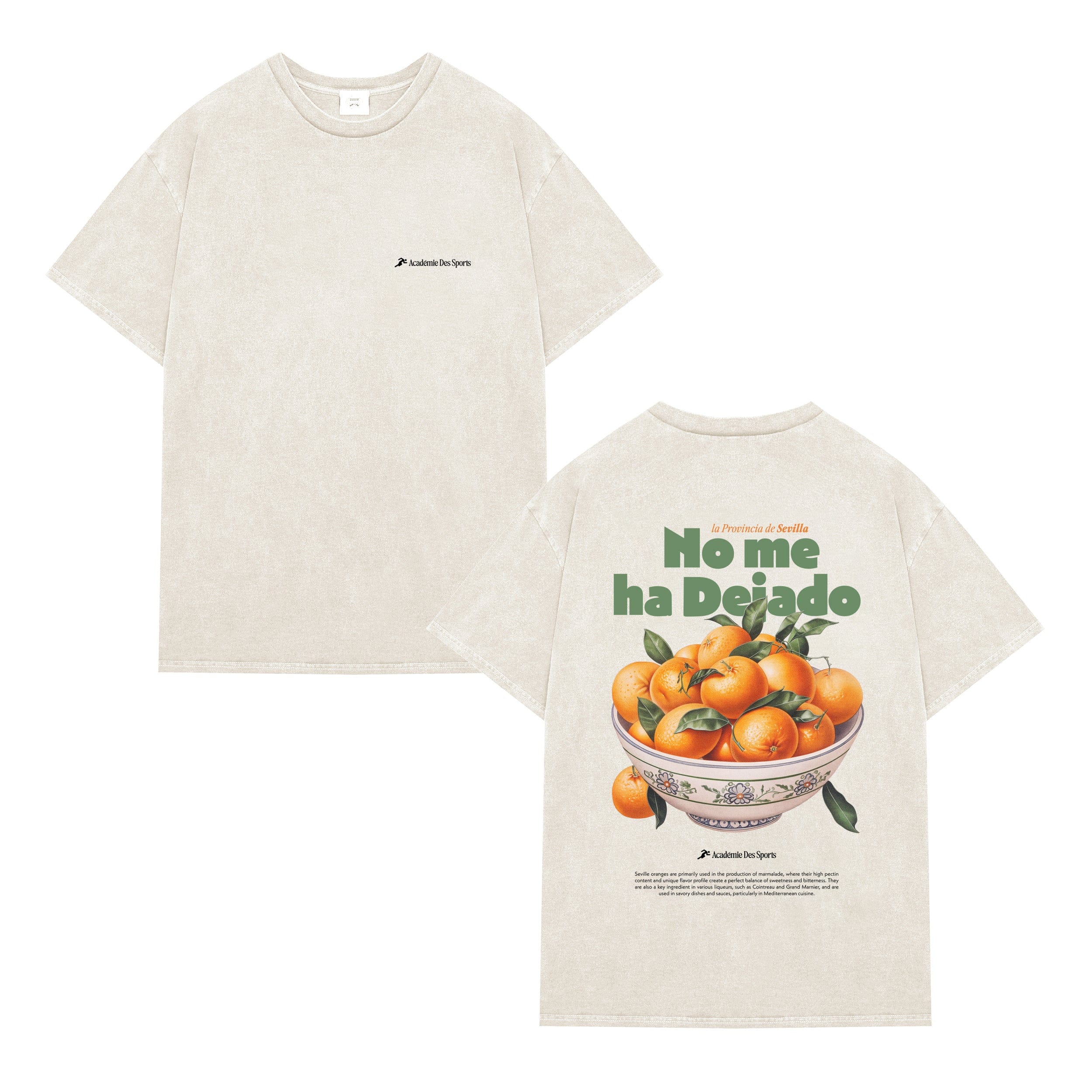 Vice 84 'Seville Oranges' Vintage Washed Tee - Cream