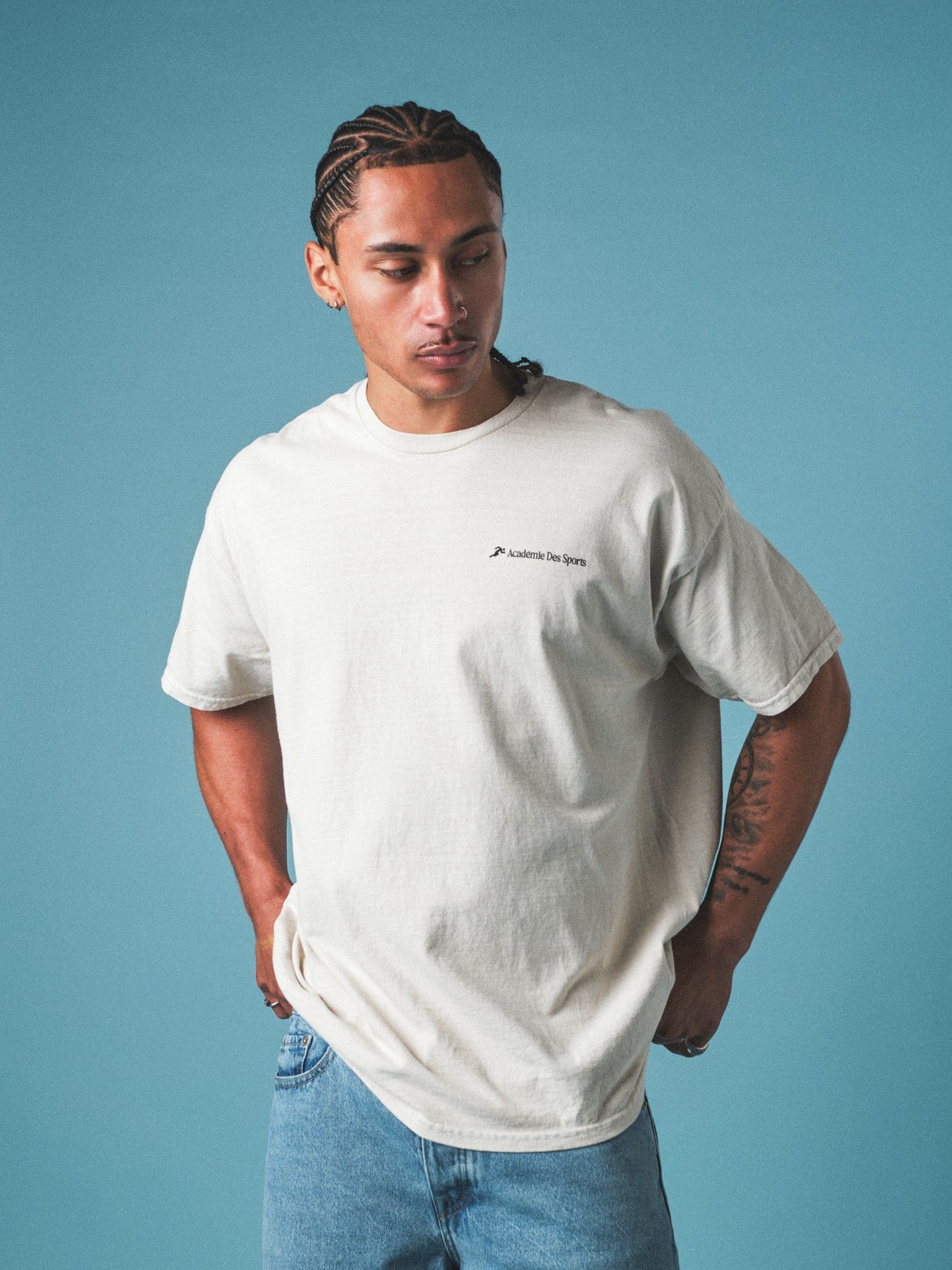 Vice 84 'Seville Oranges' Vintage Washed Tee - Cream